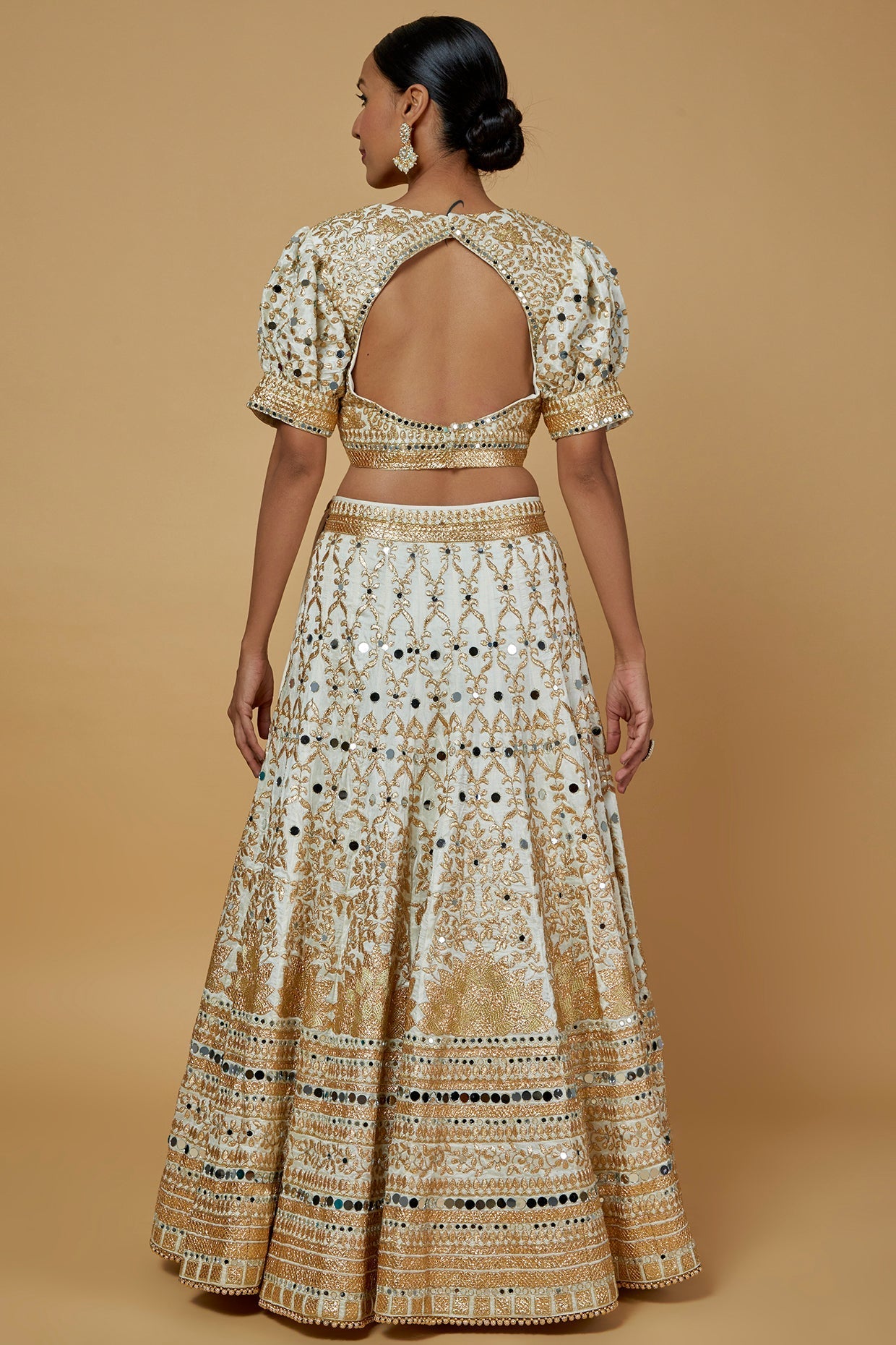 Shraddha Arya Marigold Brocade Zarine Lehenga Set