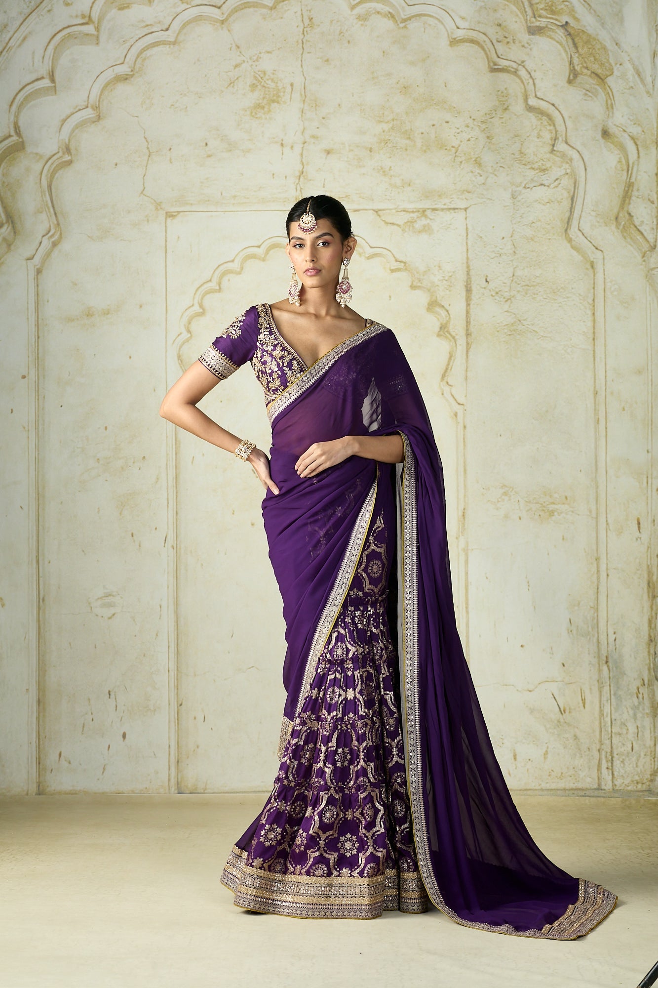 Swati Vatsa in Ruqqayah Saree Set