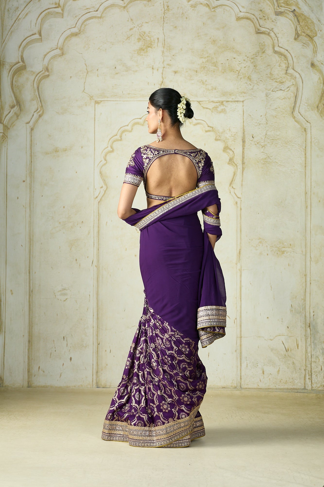 Swati Vatsa in Ruqqayah Saree Set