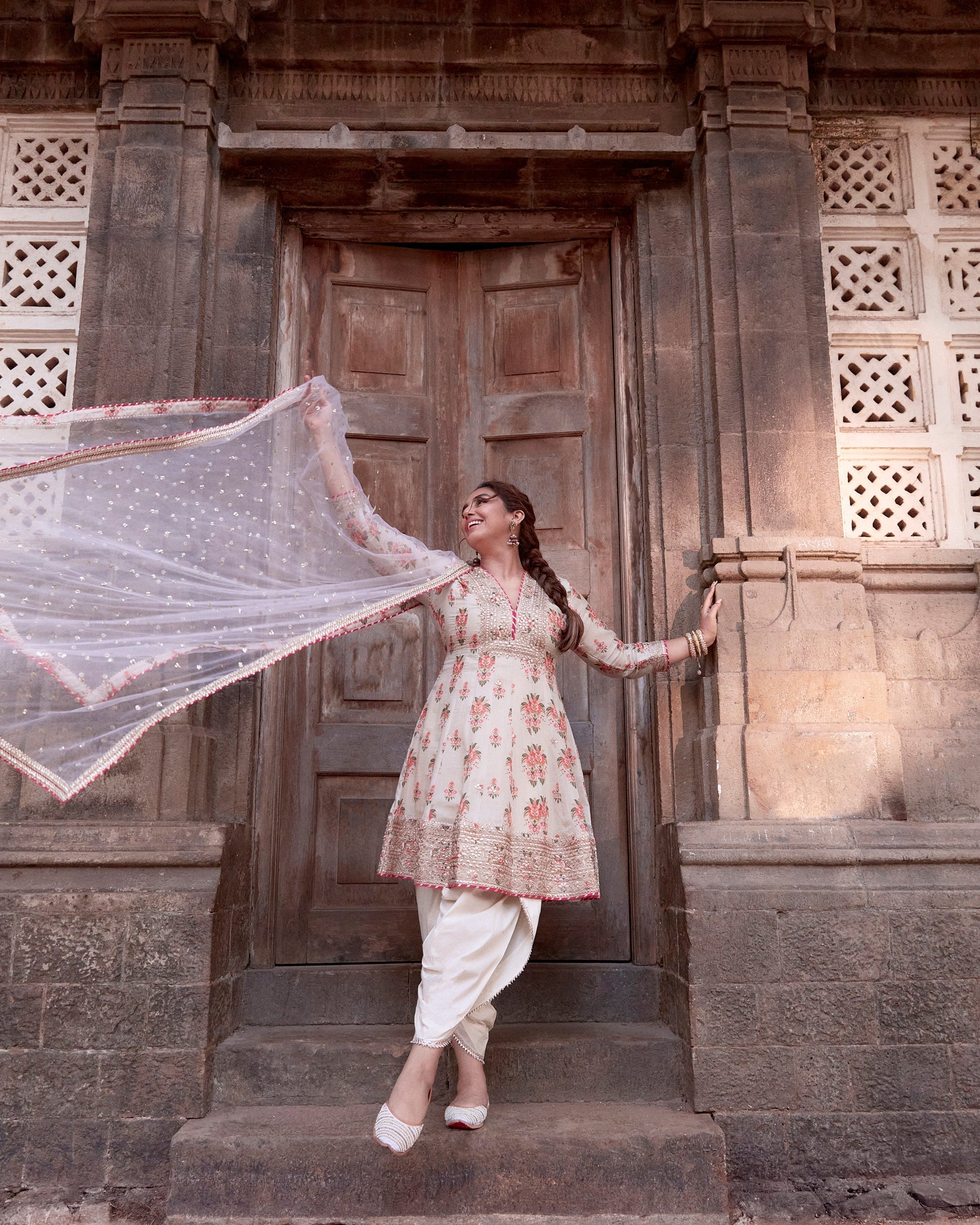 Ekta AG Dhoti Set-Huma Qureshi