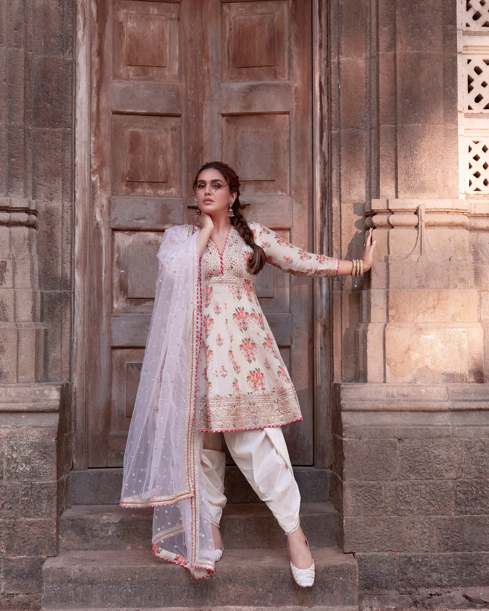 Ekta AG Dhoti Set-Huma Qureshi