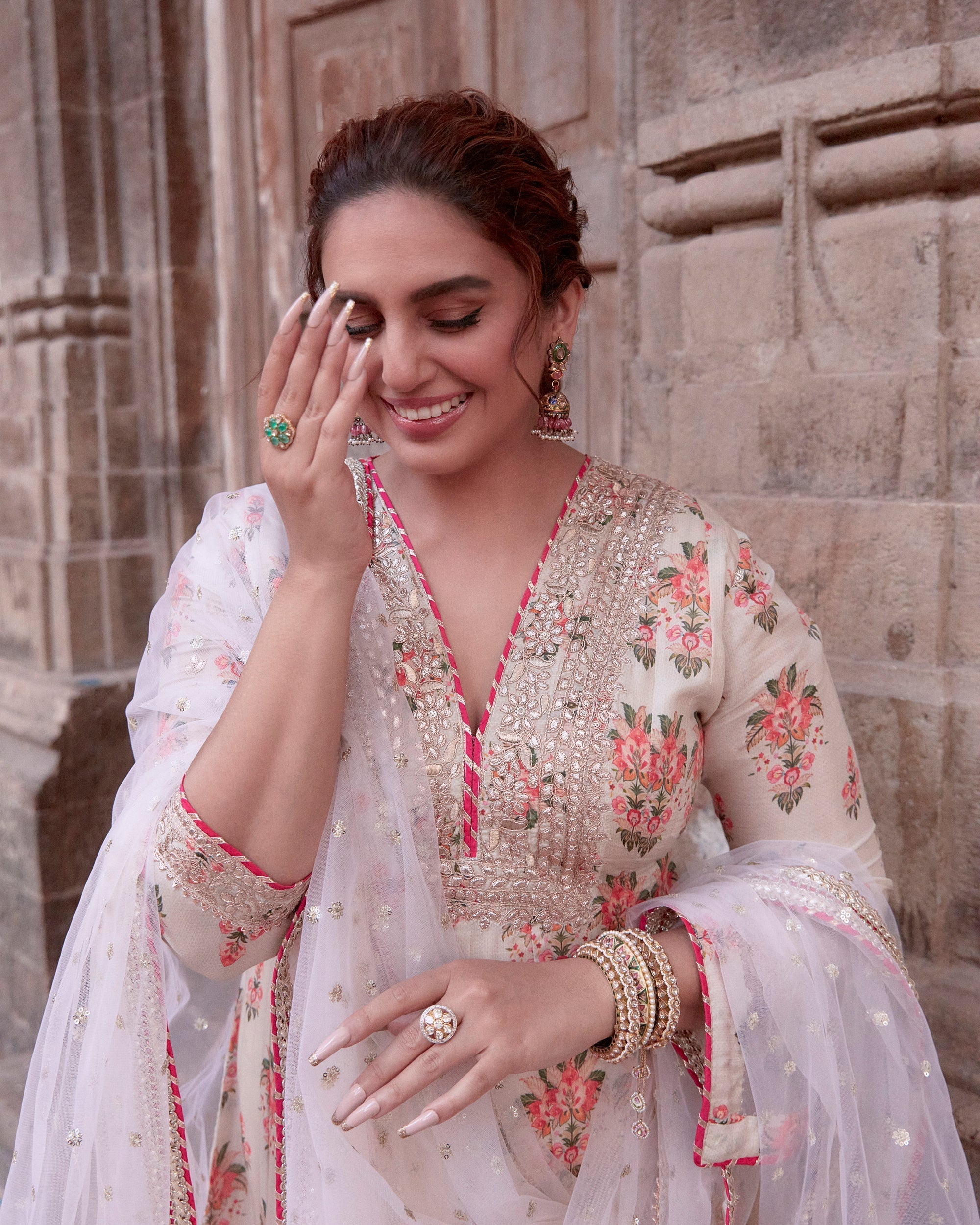 Ekta AG Dhoti Set-Huma Qureshi