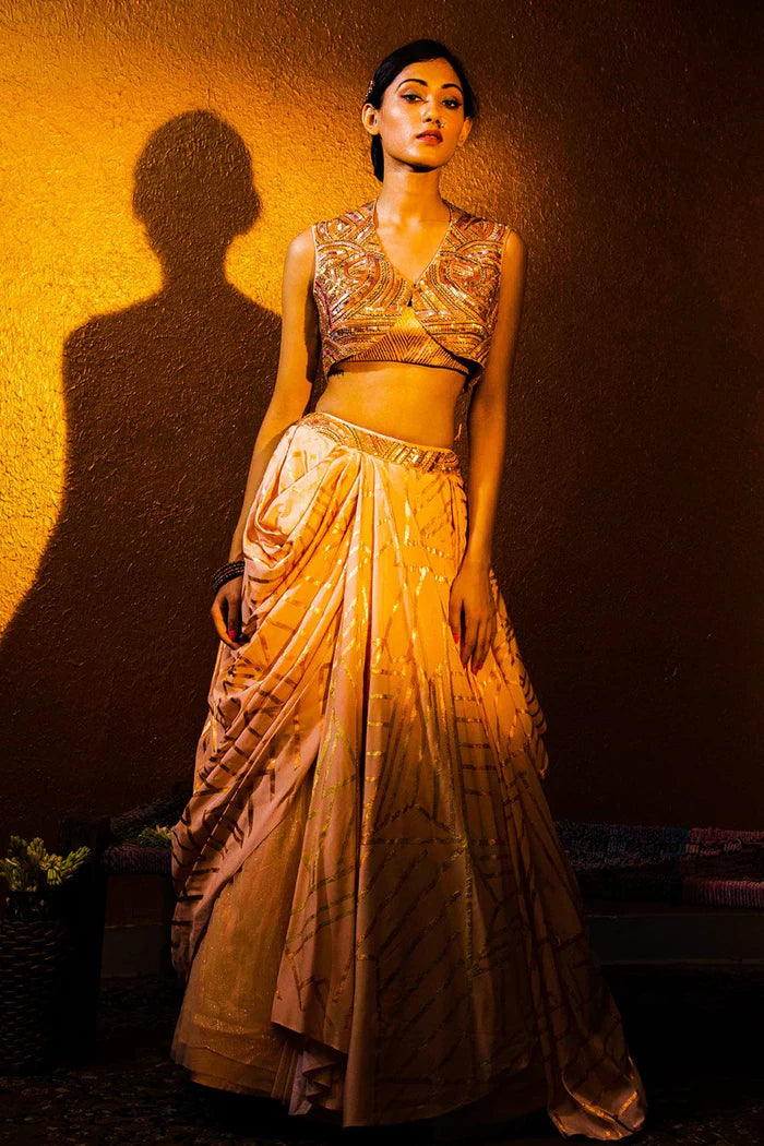 Hunar Jacket with Draped Skirt