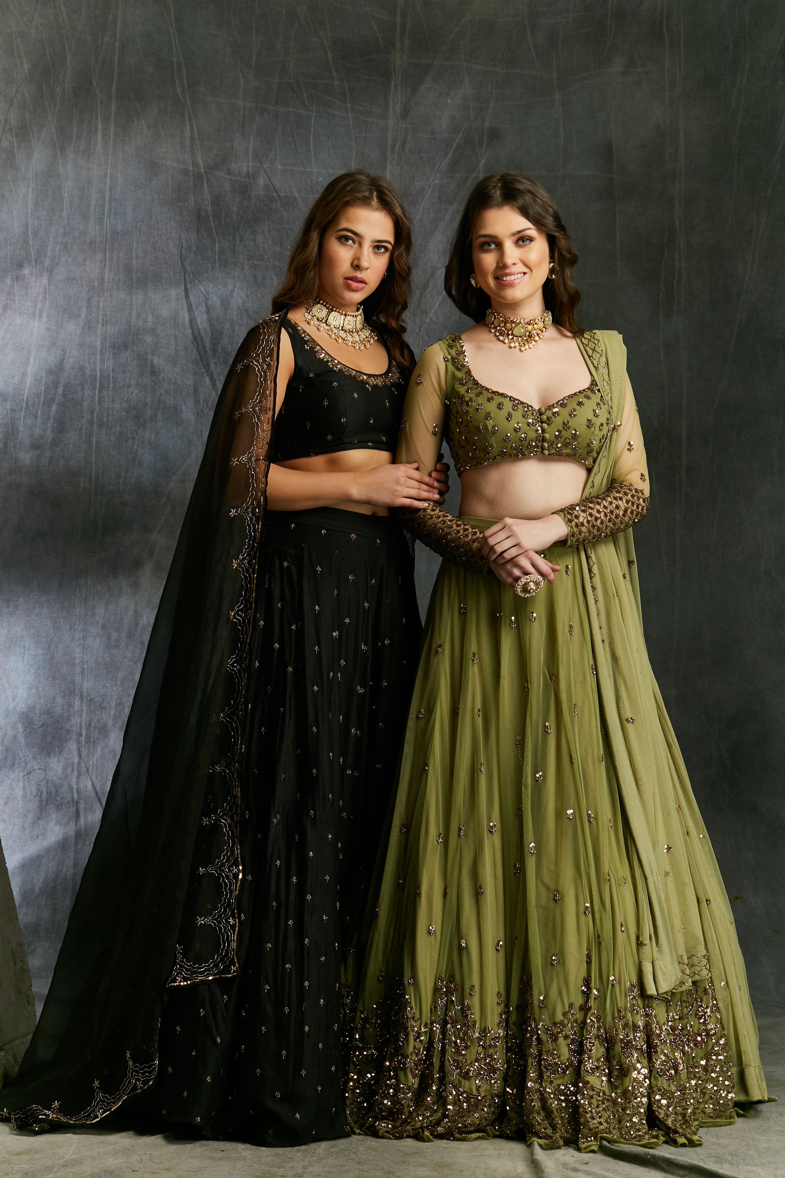 Olive Green Lehenga Set
