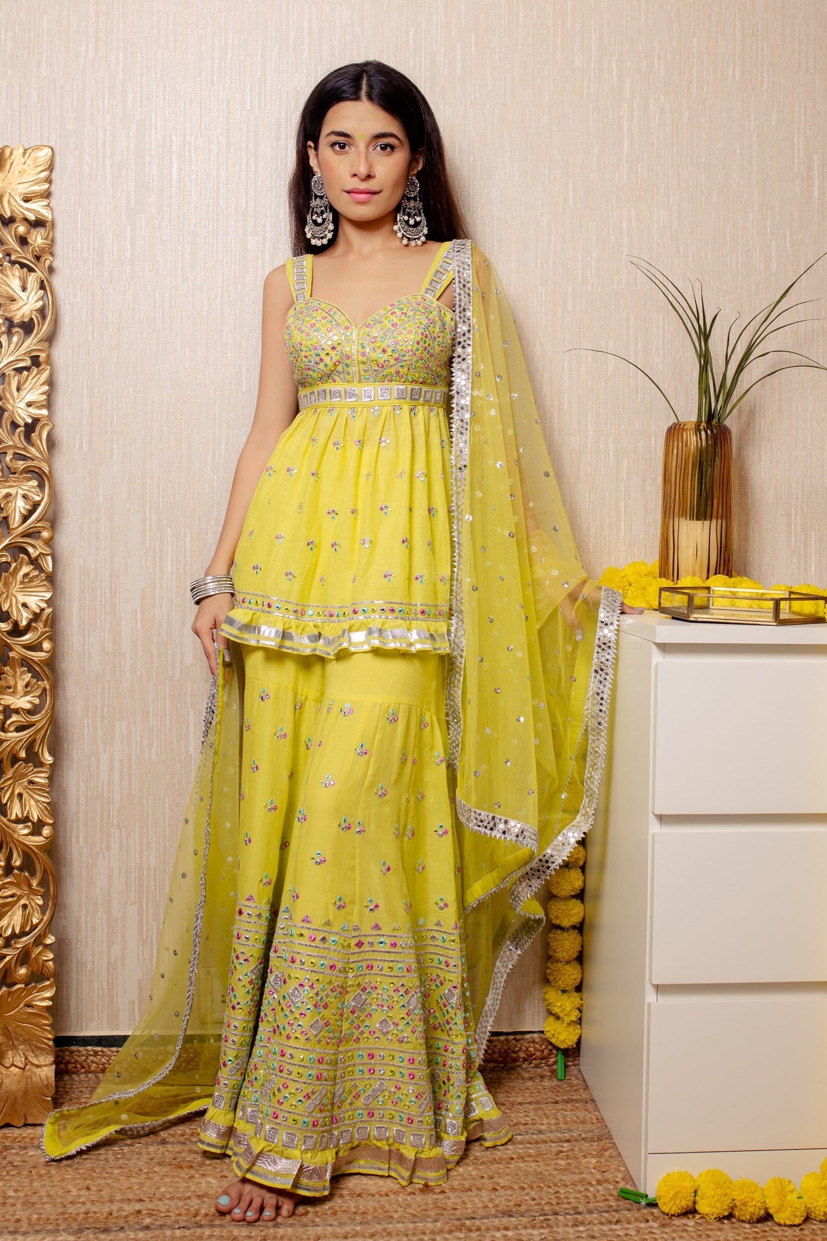 Prerna Mehra In Noor Sleveless Peplum Sharara Set