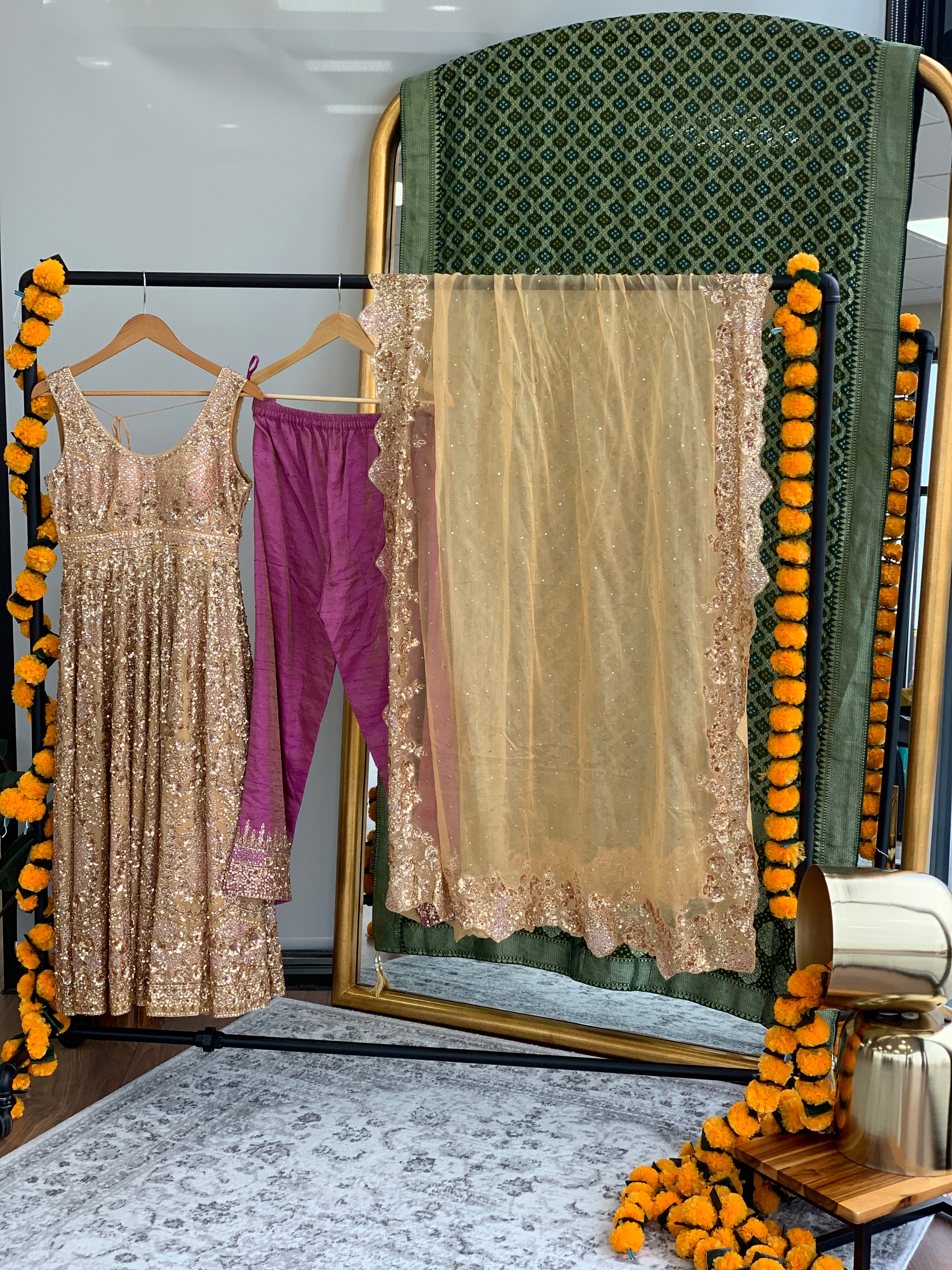 Golden Sequin Palazzo