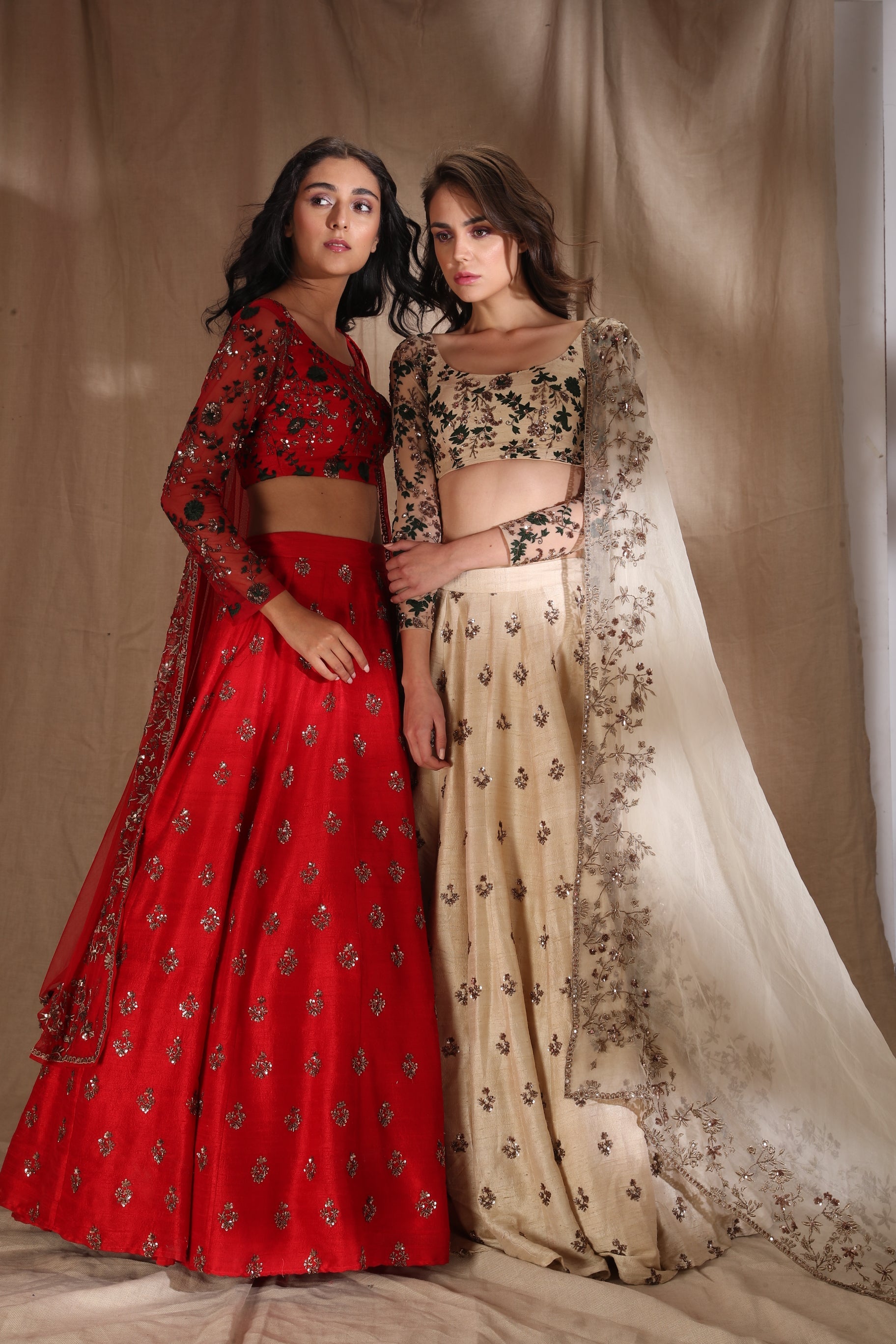Red Bootie Lehenga Set