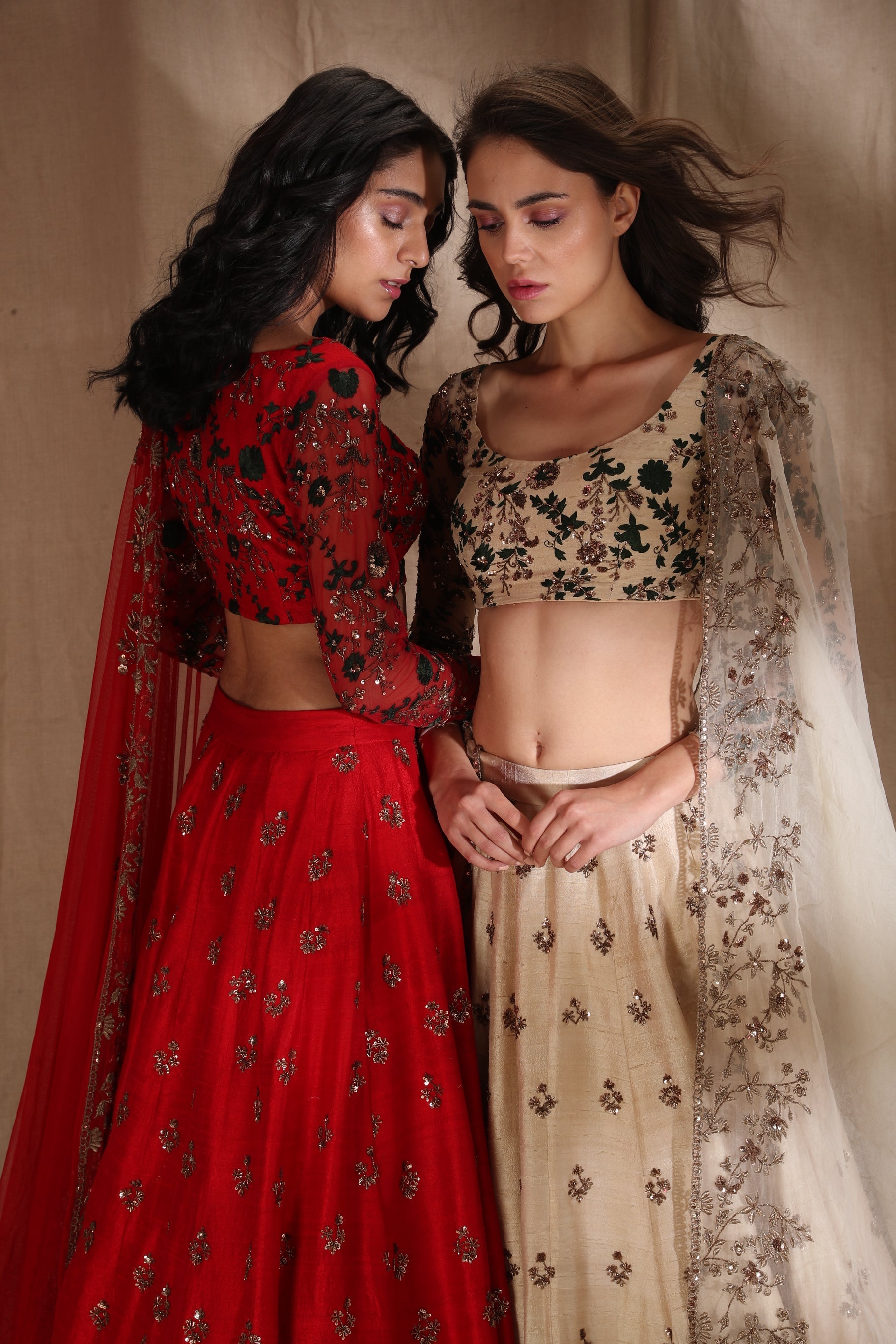 Red Bootie Lehenga Set