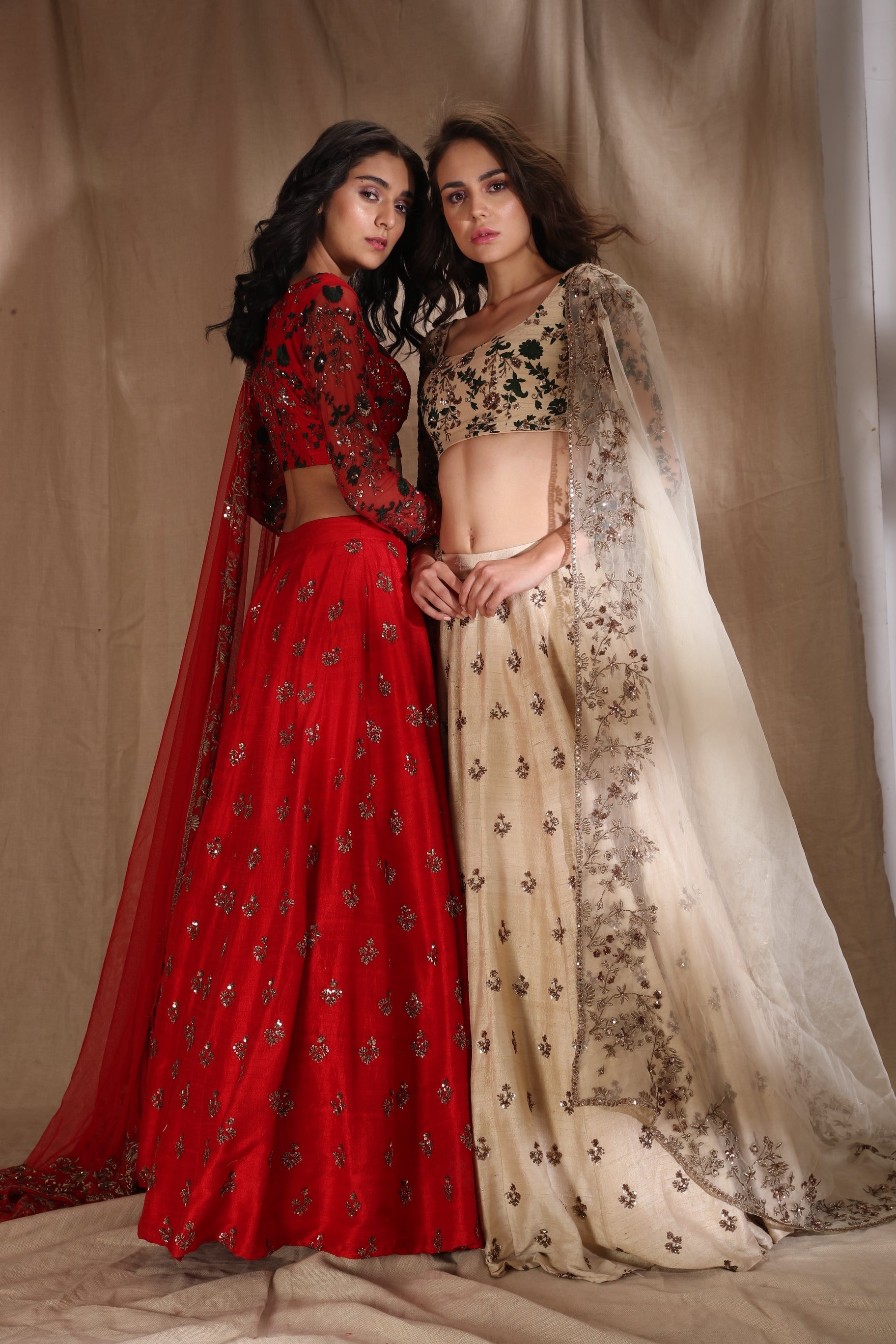 Red Bootie Lehenga Set