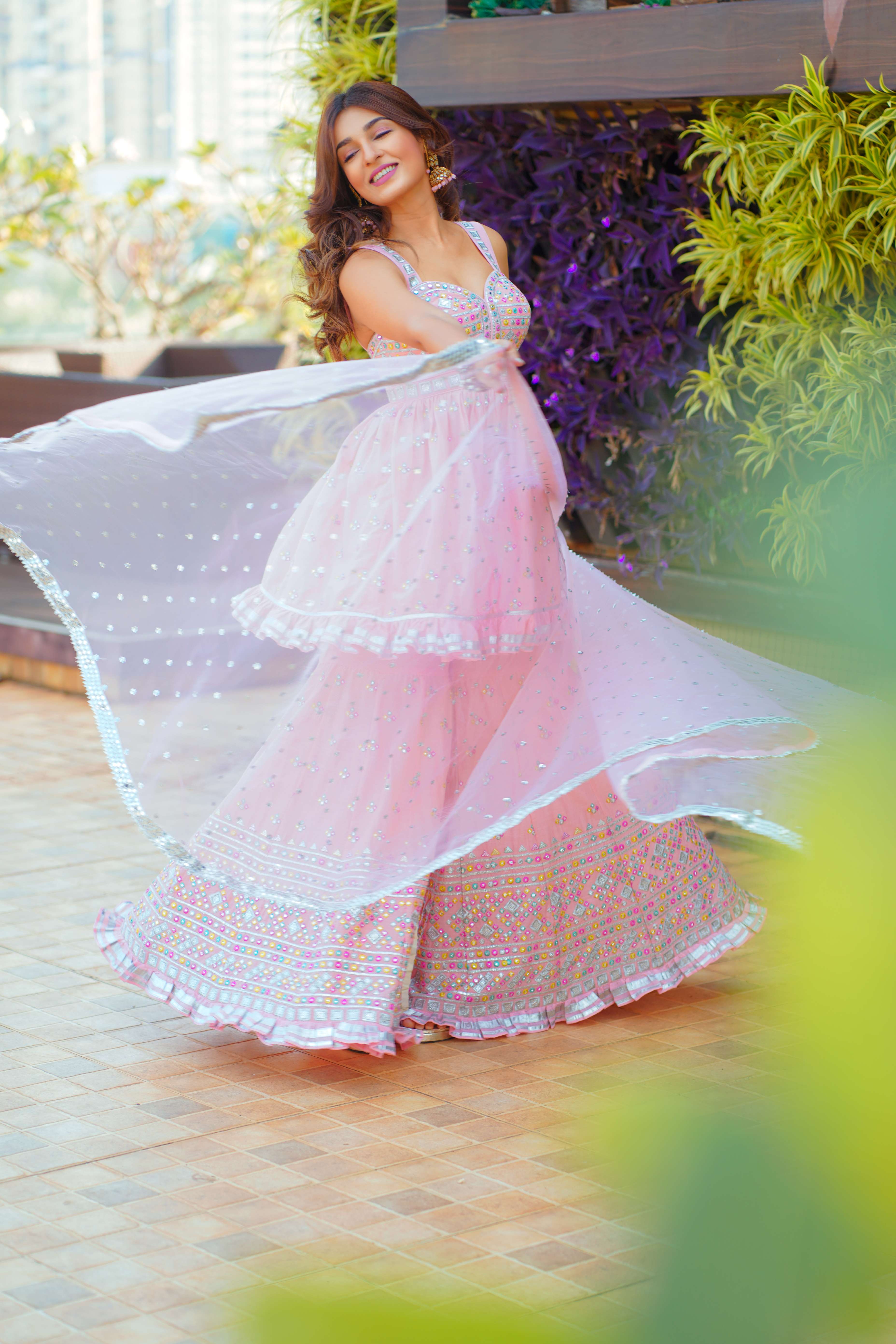 Shiny Doshi in Noor Sleveless Peplum Sharara Set