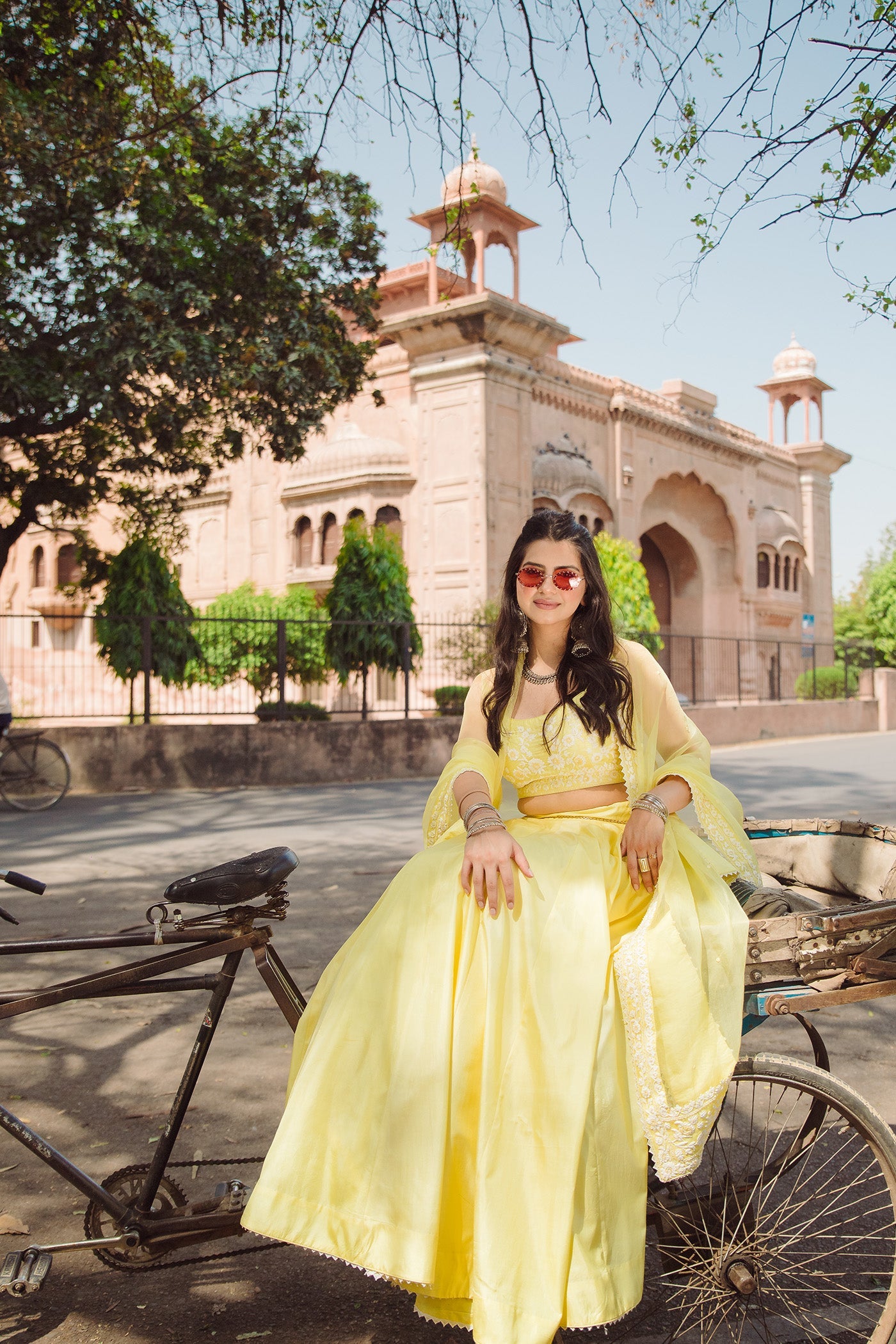 Dhriti Mehra In Samrina - Lemon Yellow Lehenga with blouse and dupatta