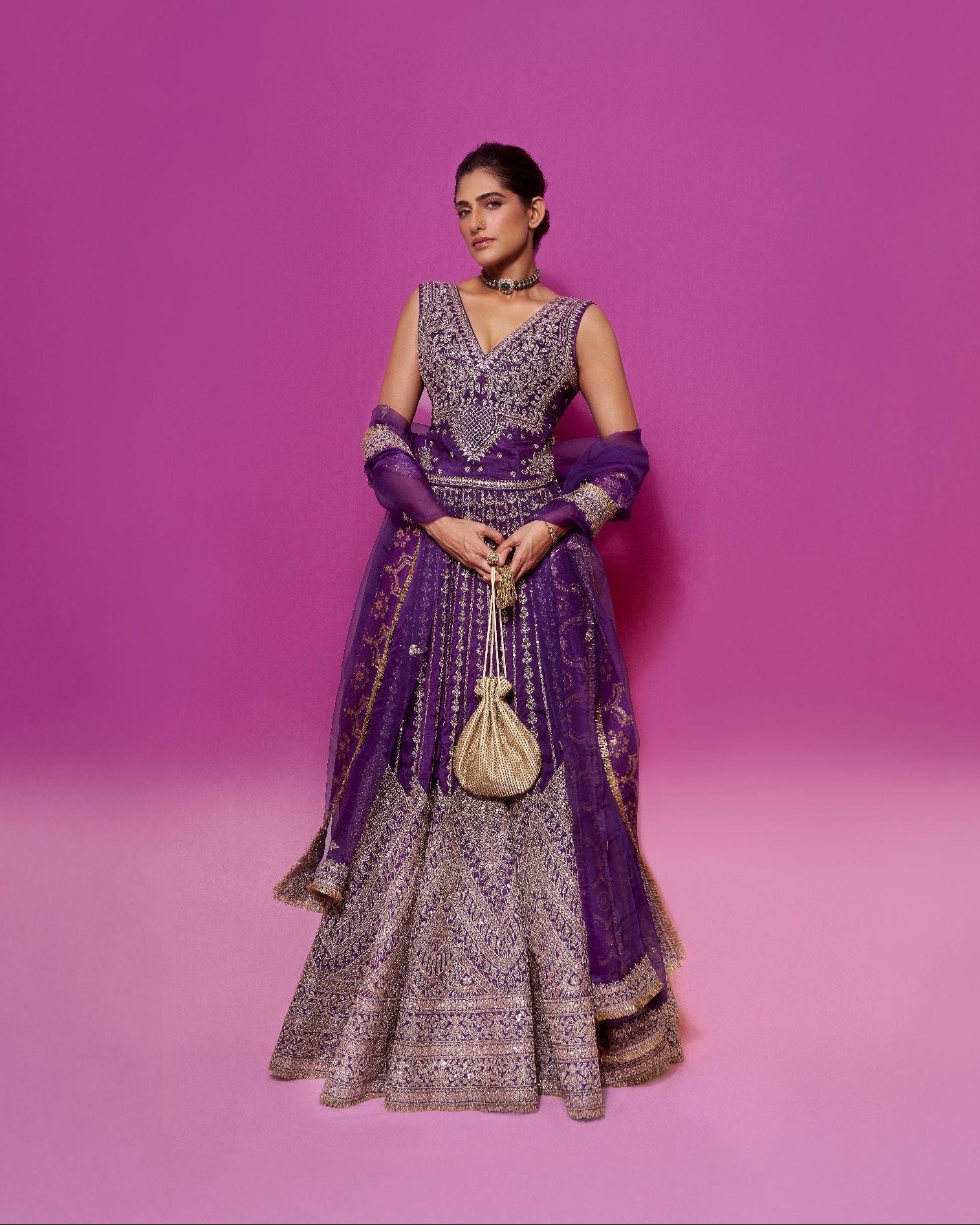 Kubbra sait in Razia Lehenga Set