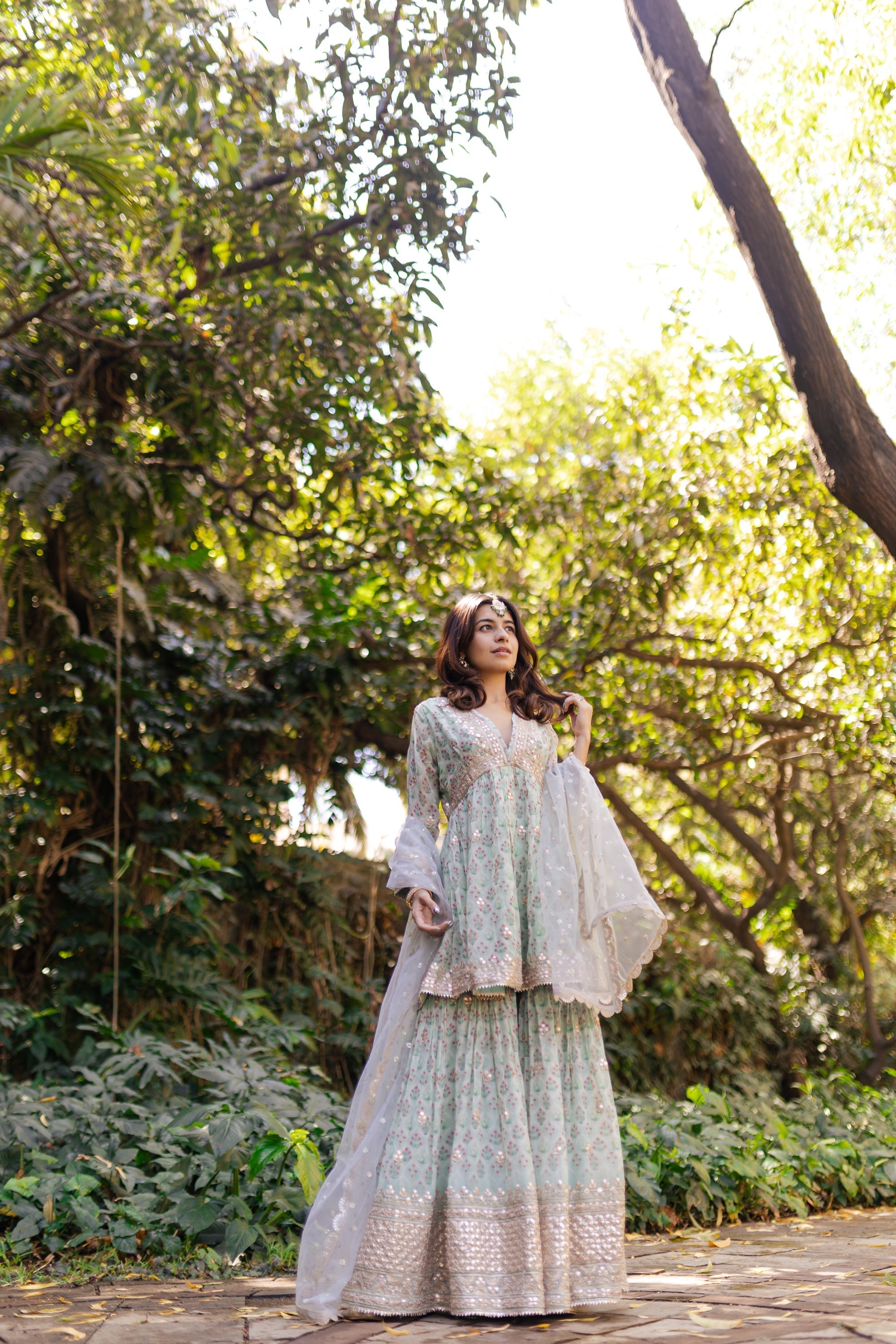 Nusrat Peplum Sharara Set