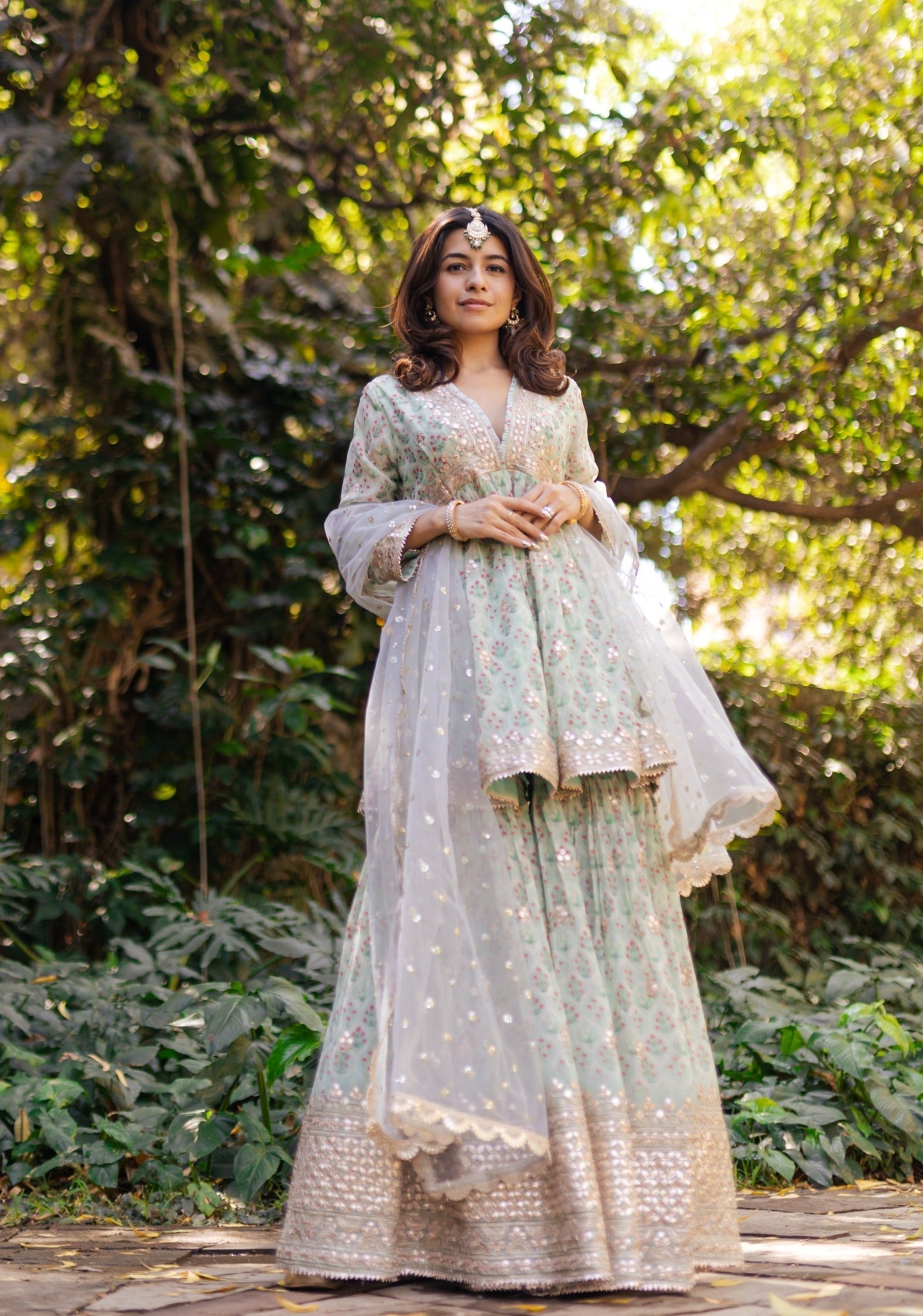Nusrat Peplum Sharara Set