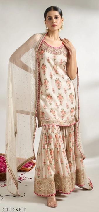 Advika Strappy Sharara Set- Rasha Thadani
