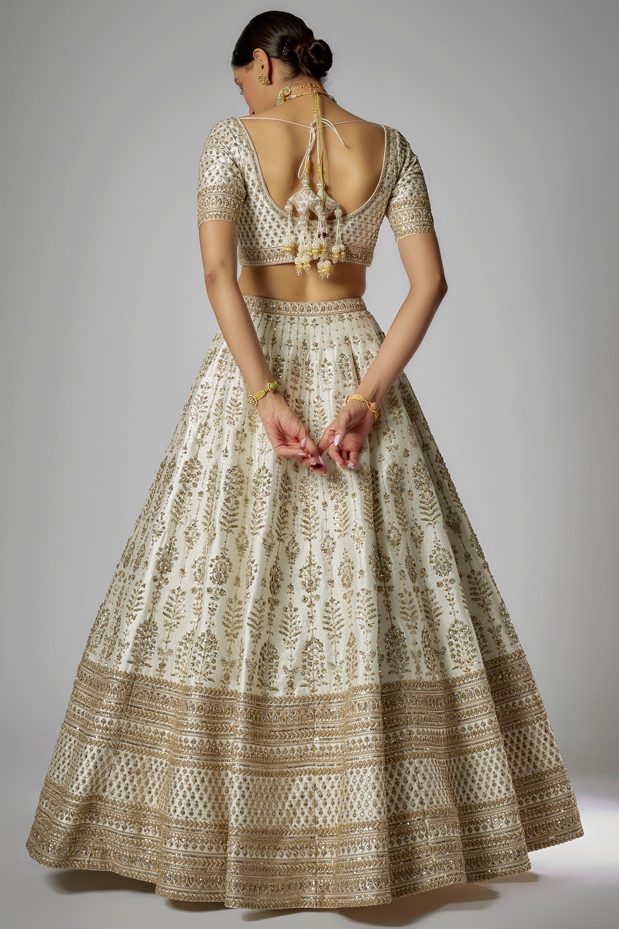 IVORY LOOP LEHENGA SET
