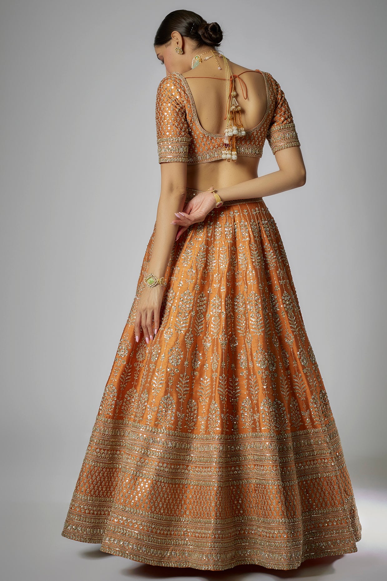 RUST LOOP LEHENGA SET