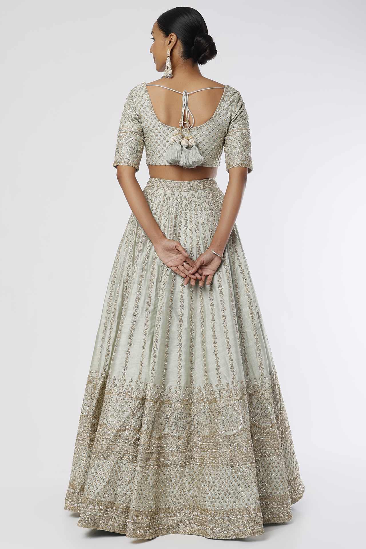 Peach Embellished Aster Lehenga Set