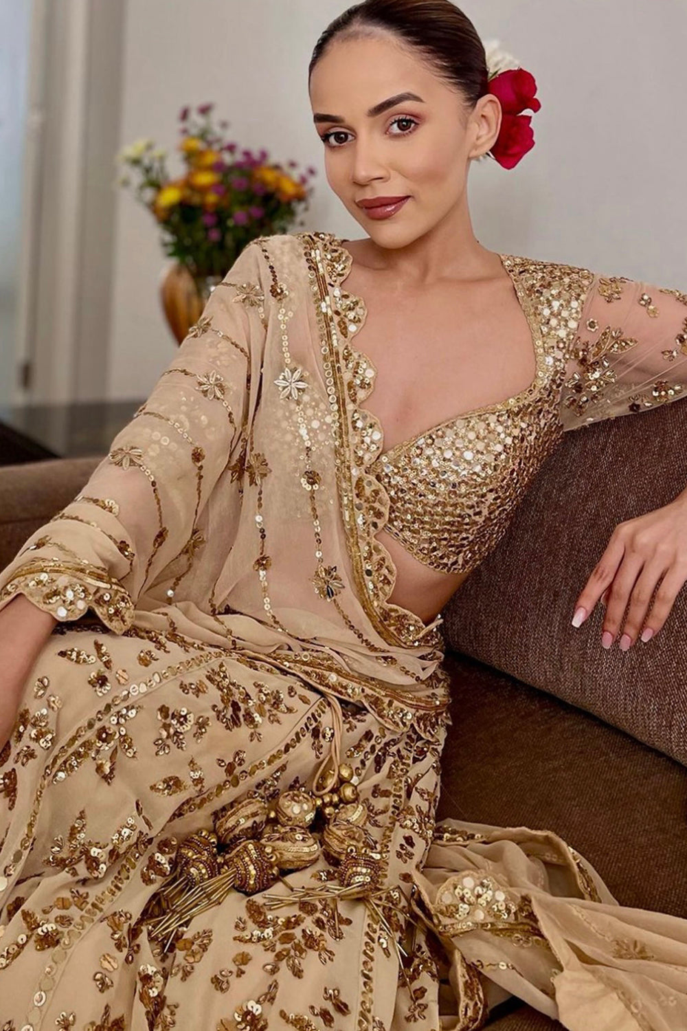 Komal Pandey In Our Naira Lehenga Set