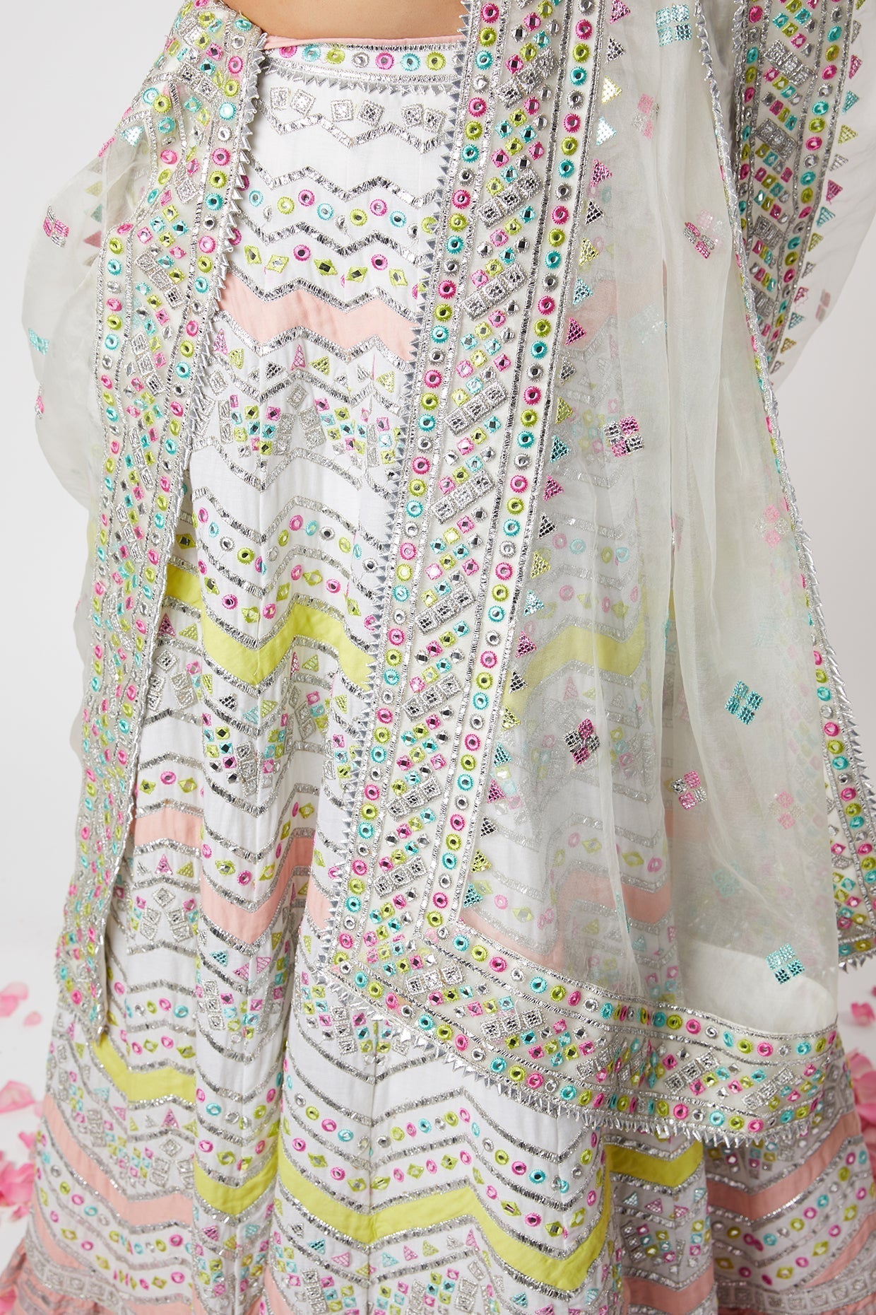 Riya Jain in Noor Chevron Lehenga Set