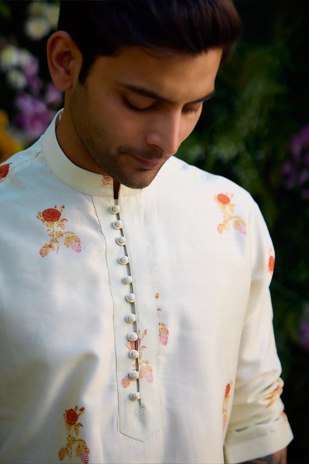 Winter White Kurta & Waistcoat Set