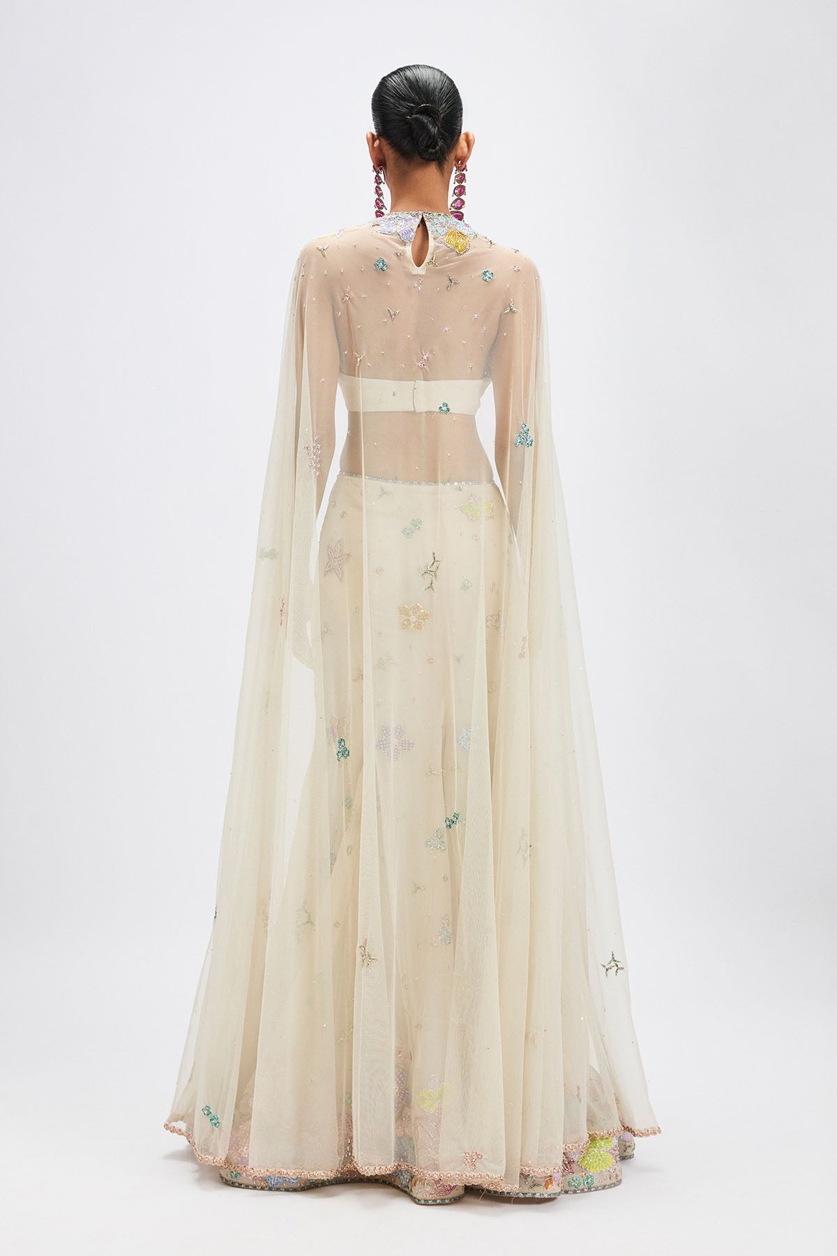 Sharvari In Ivorelle - Ivory Georgette Mermaid Lehenga Set