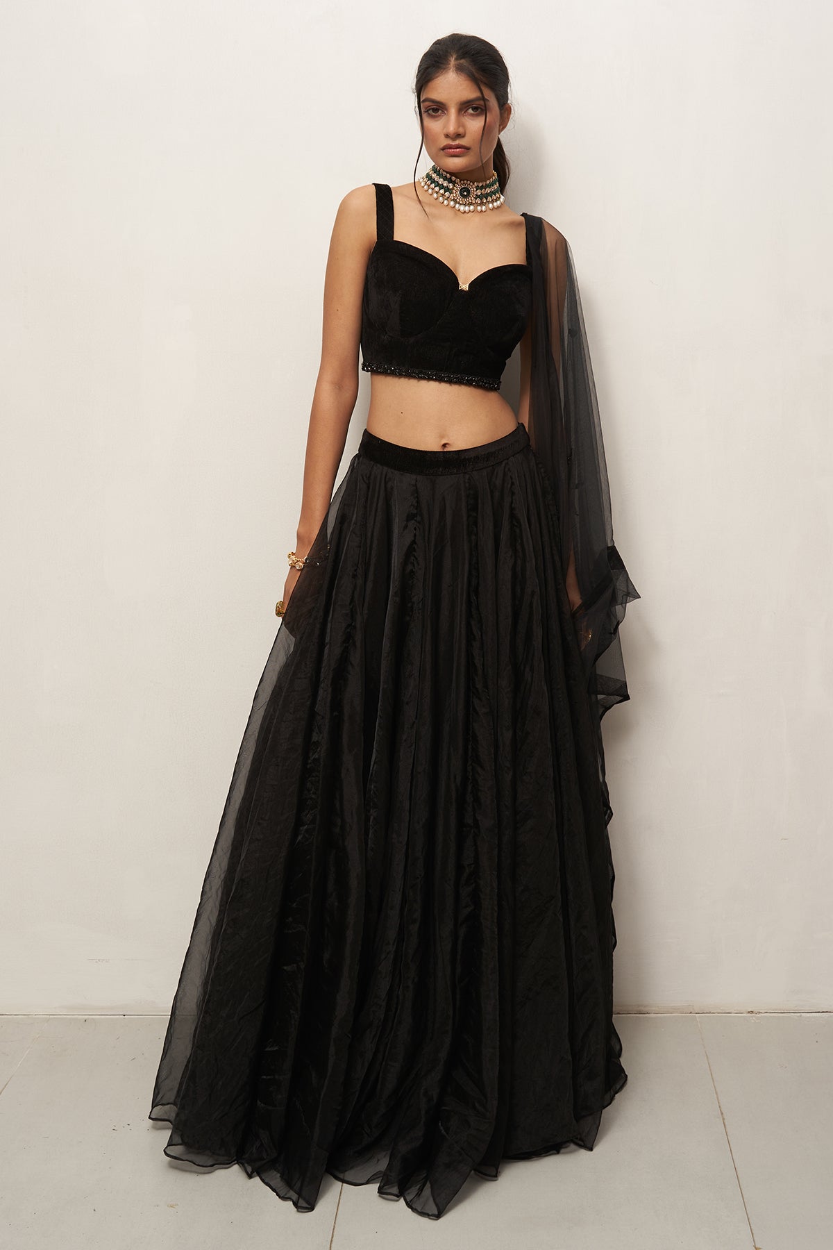 Black Lehenga Set