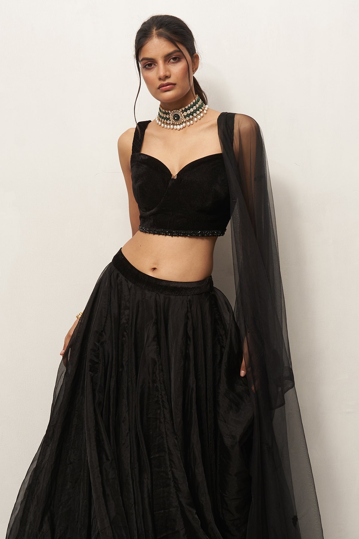 Black Lehenga Set