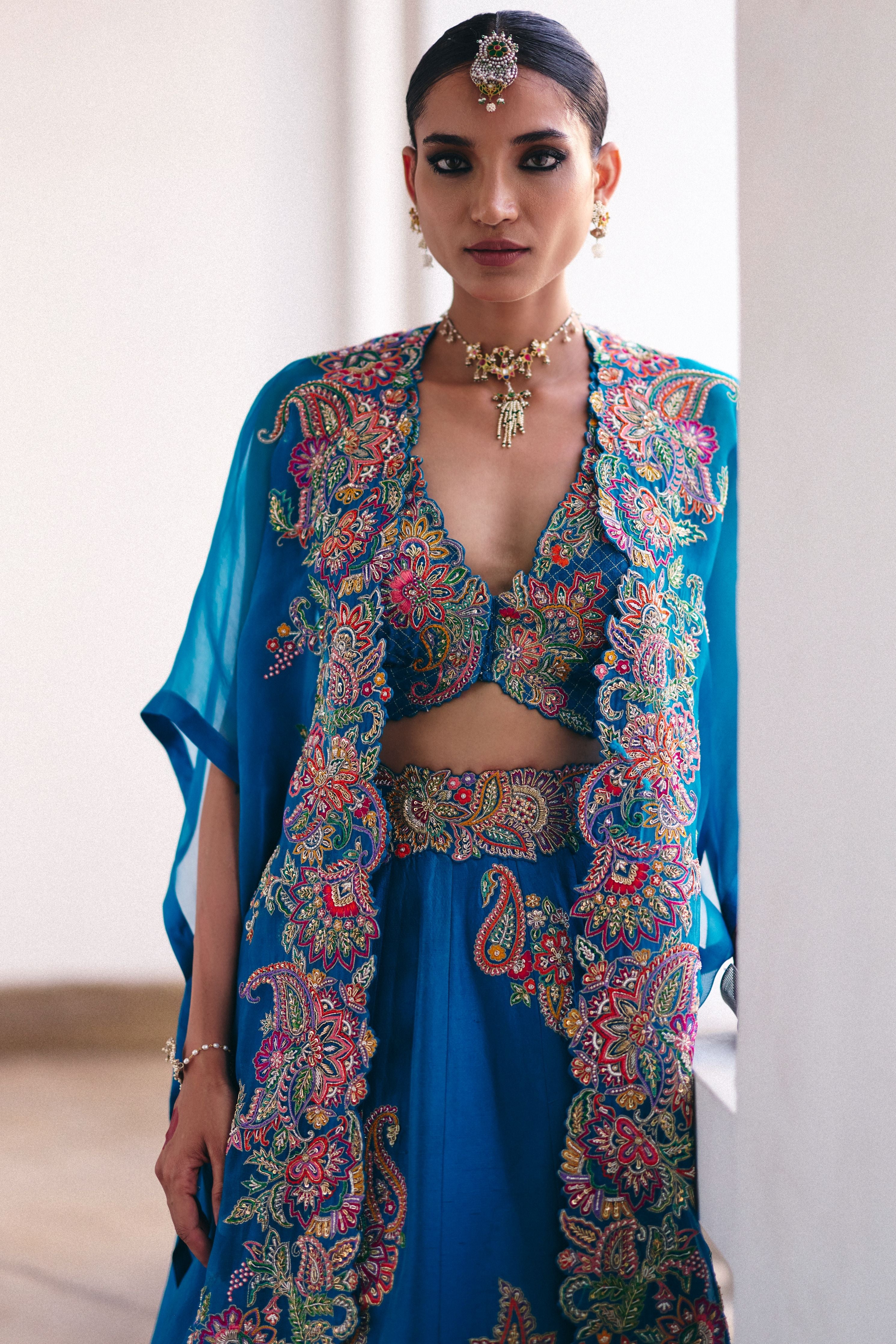Ekam Cape Lehenga Set