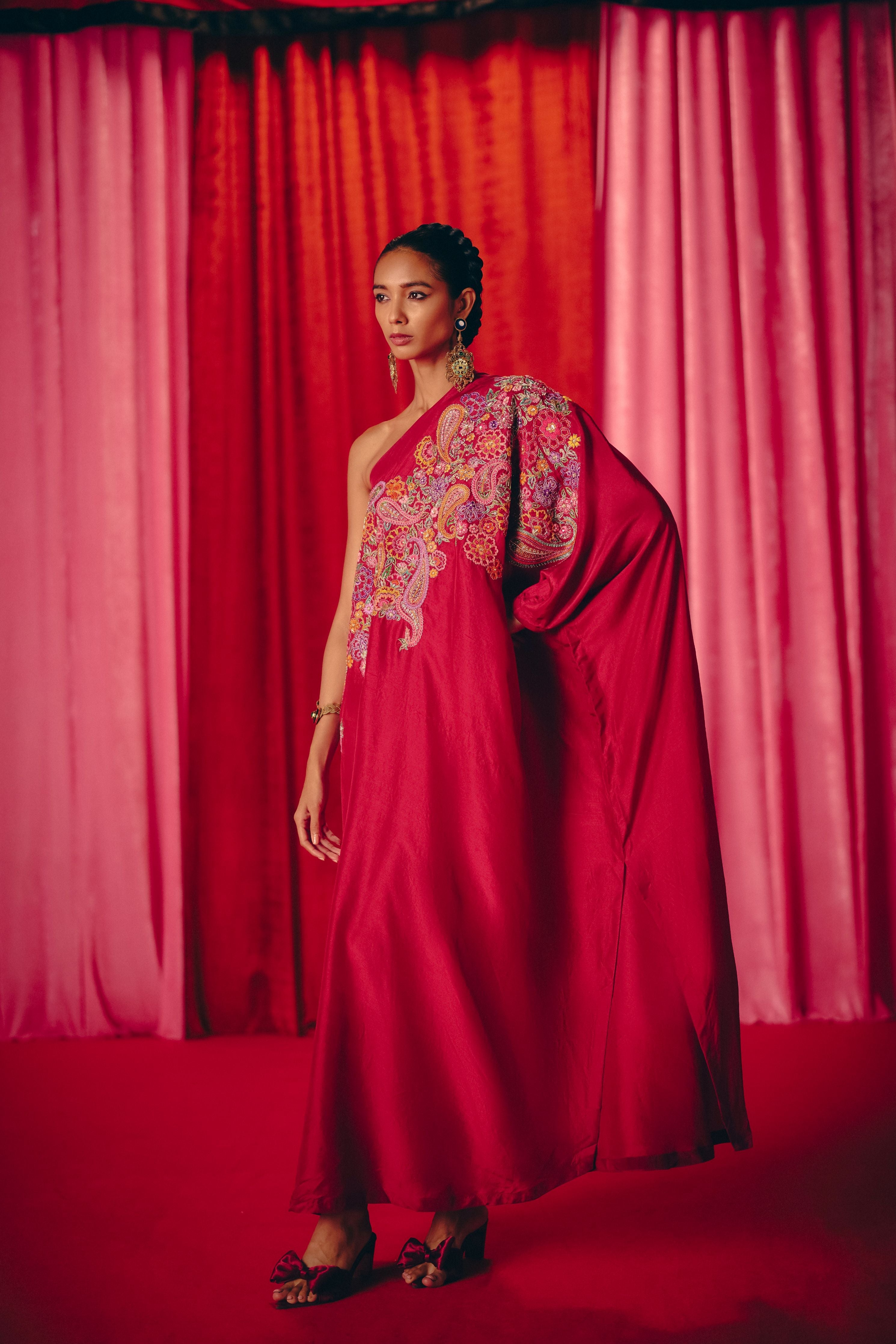 Mir One Shoulder Kaftan