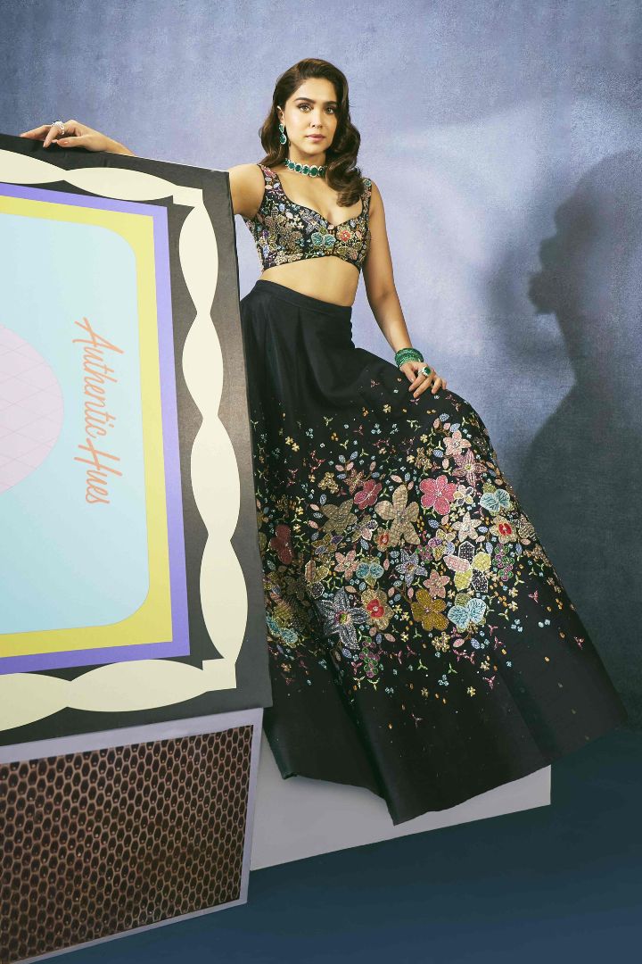 Ténébra - Sable Black Raw Silk Lehenga Set