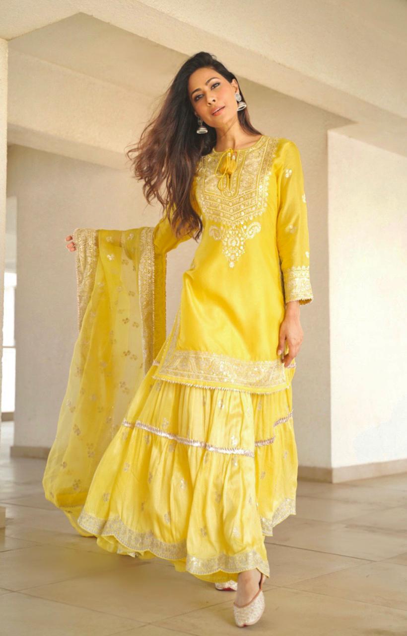 Rati Short Sharara Set - Swati Vatsa