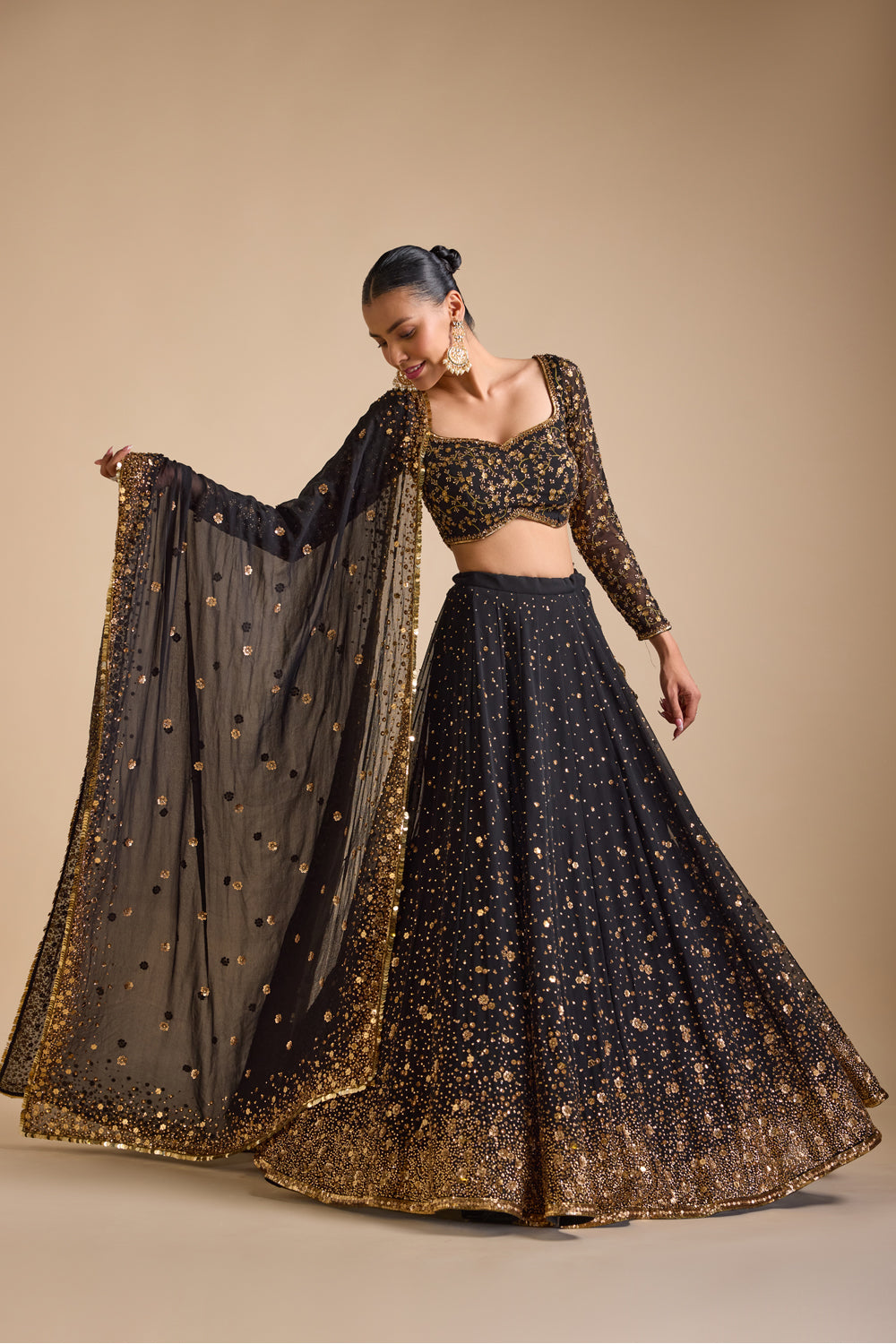 Black Mastani Lehenga Set - Ready To Ship