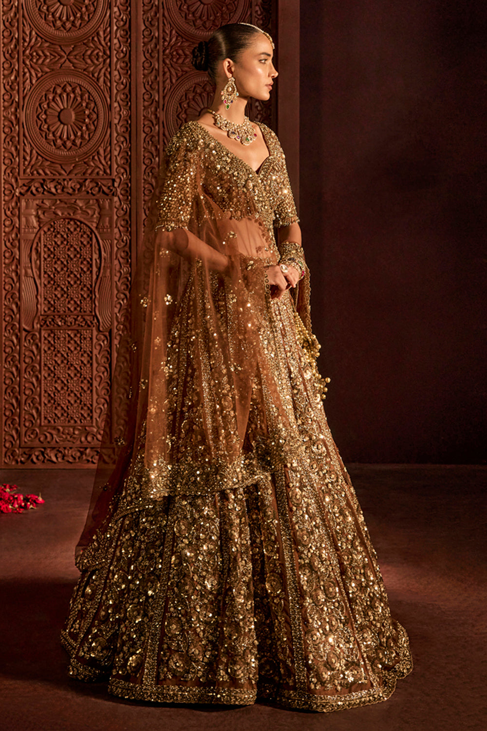 Mocha Naira Lehenga Set