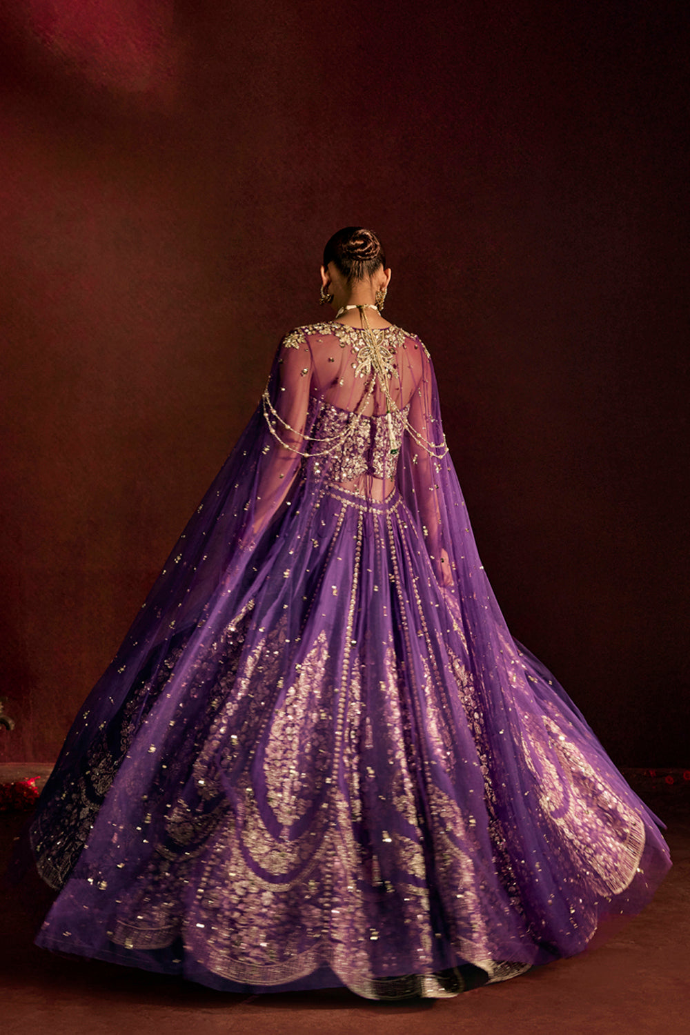 Purple Corset Lehenga Set