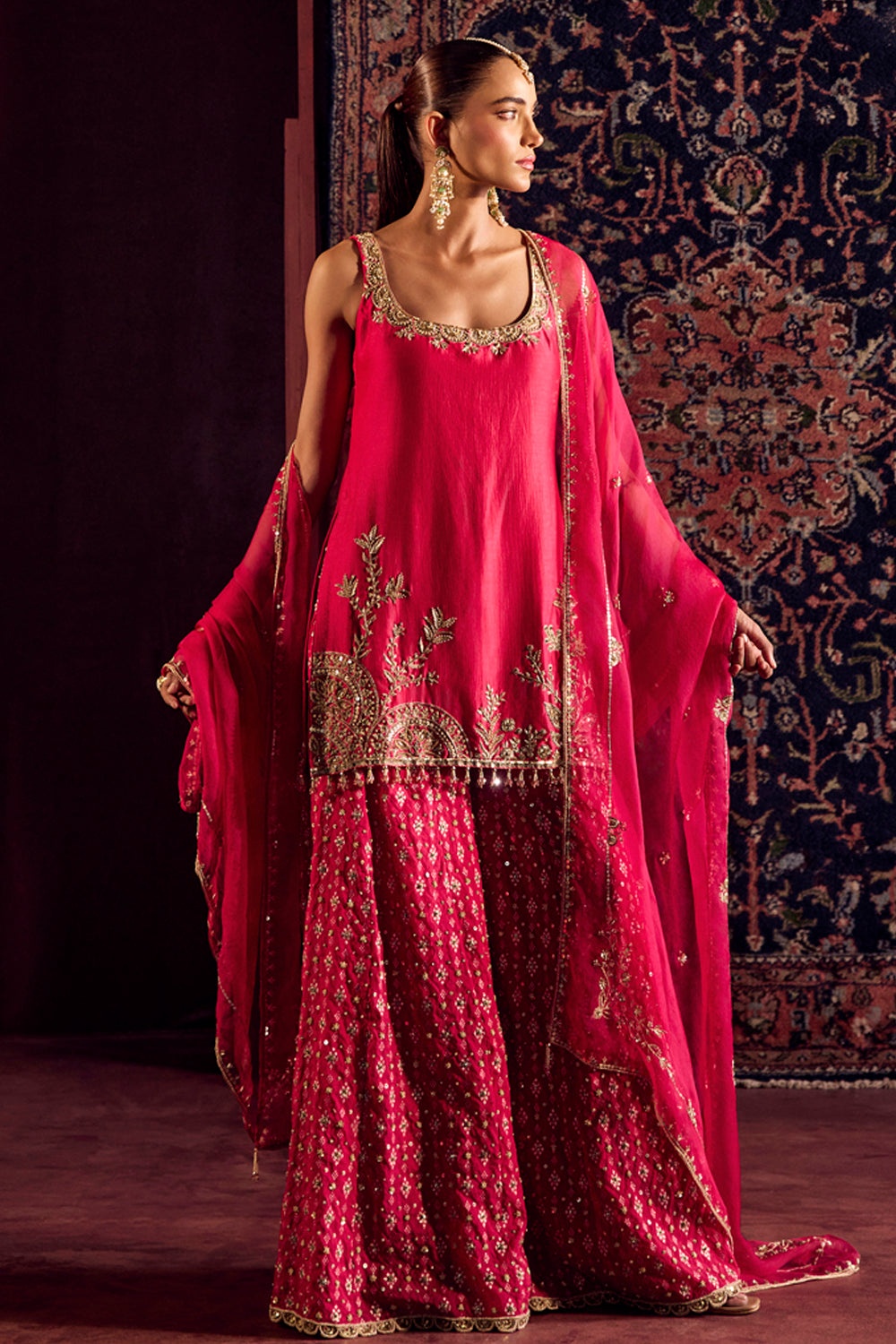 Rani Pink Sharara Set