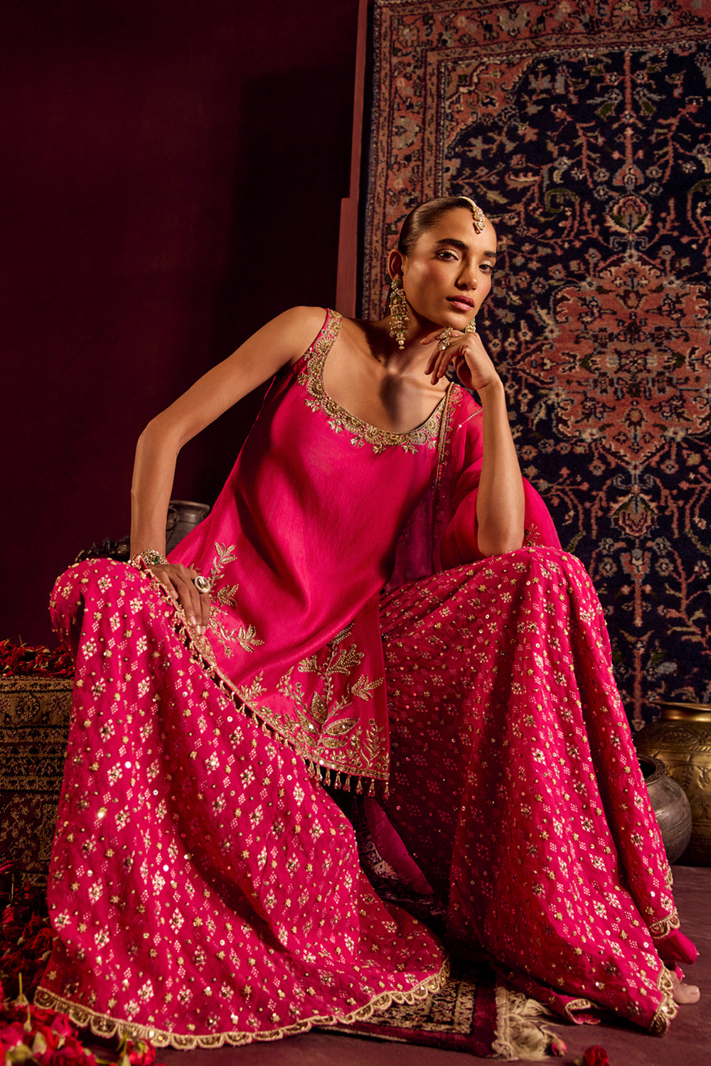 Rani Pink Sharara Set