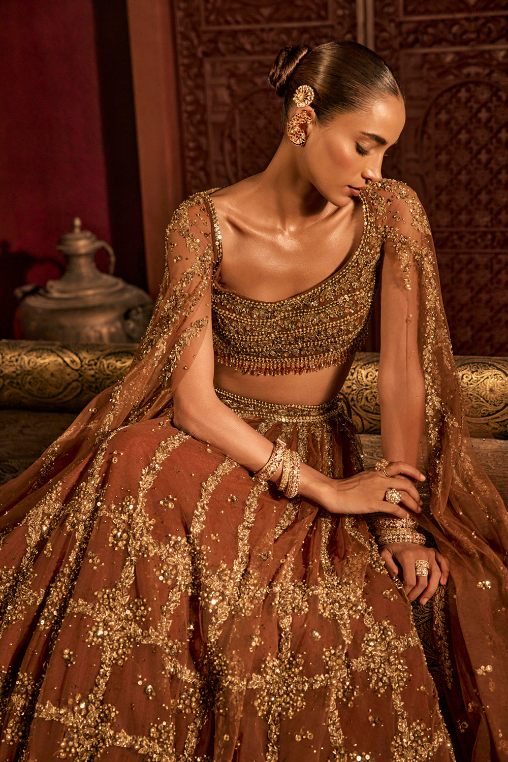 Mocha Goddess Lehenga Set