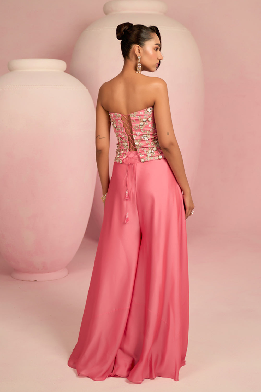Pop Pink Corset Top & Skirt Set