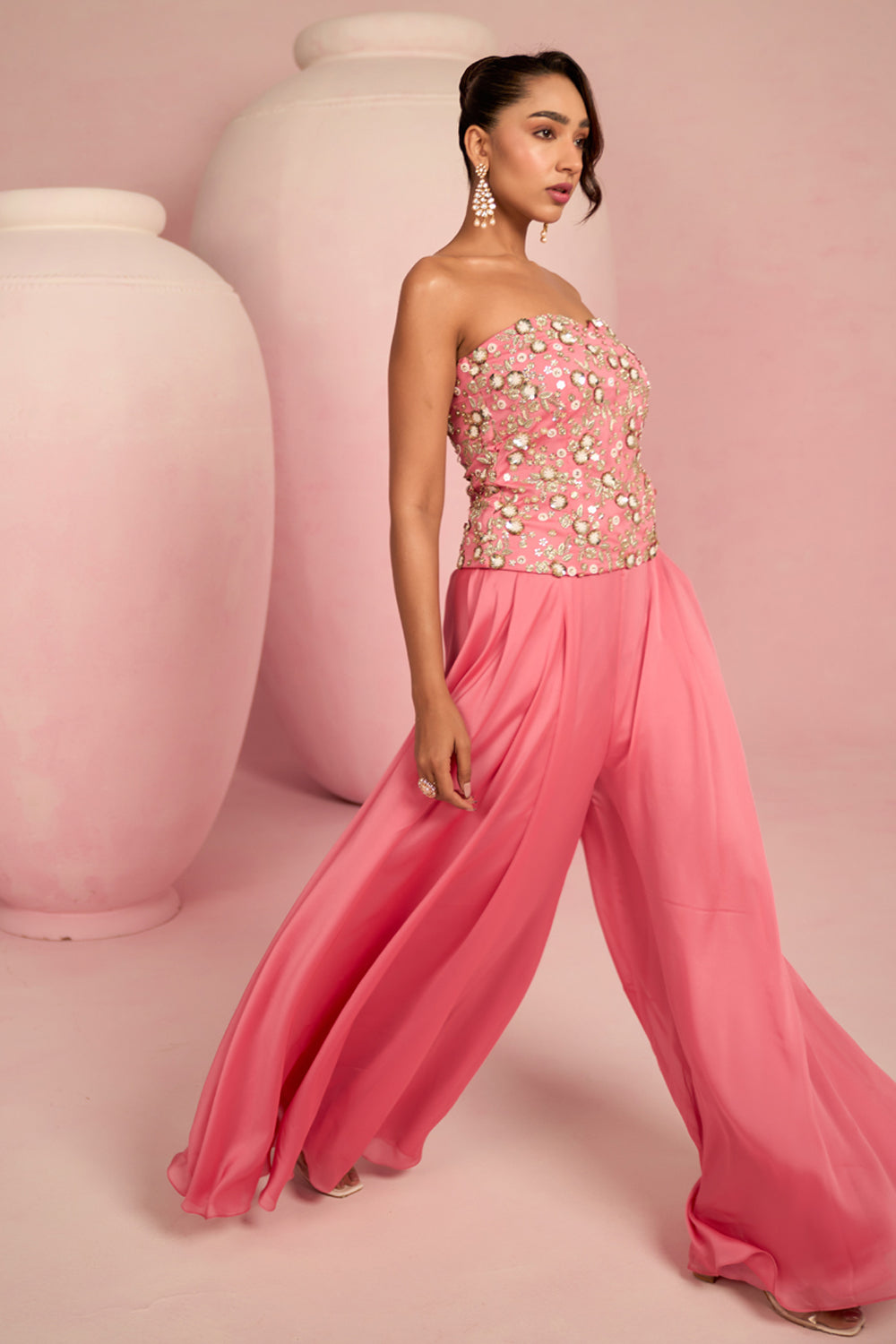 Pop Pink Corset Top & Skirt Set
