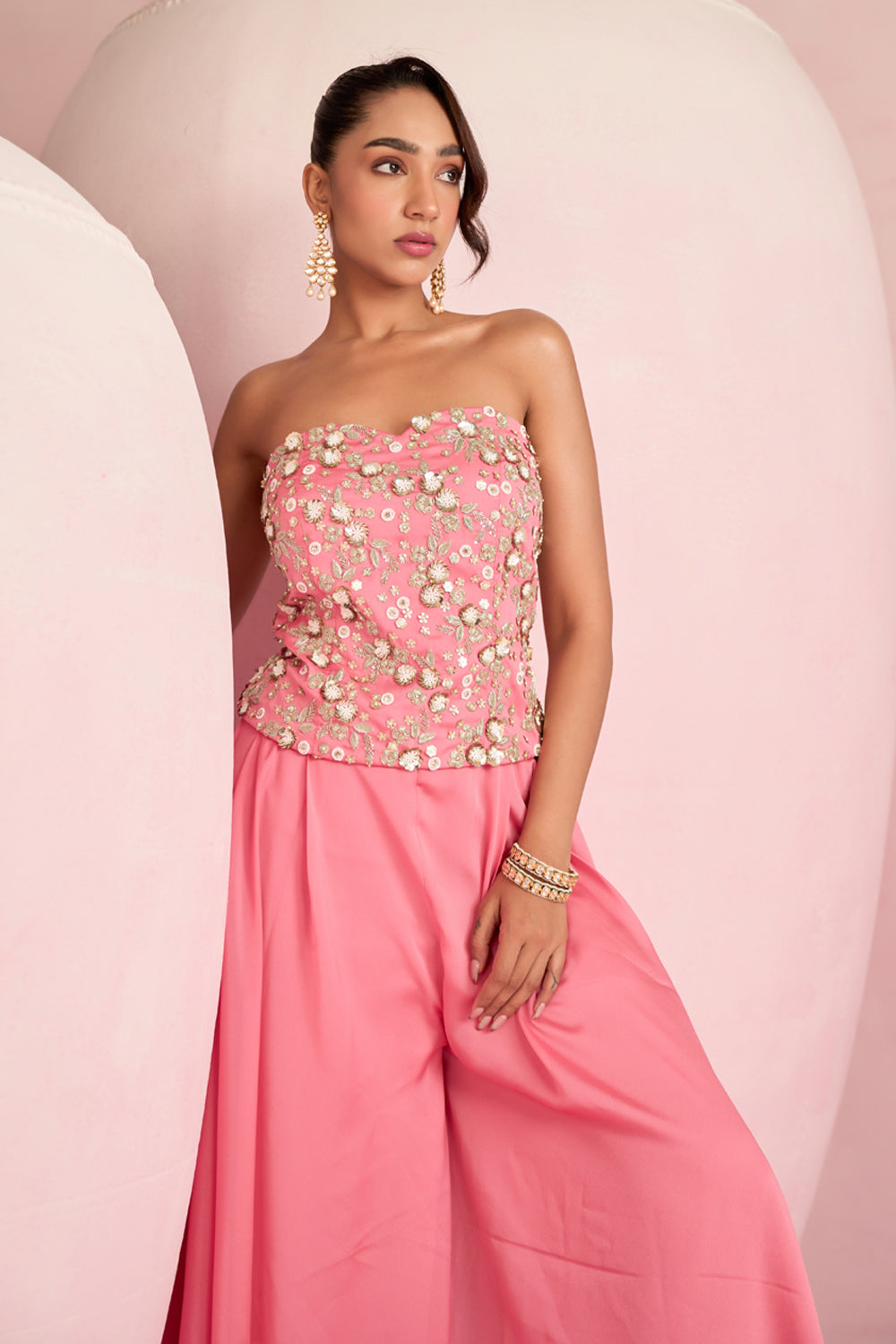 Pop Pink Corset Top & Skirt Set