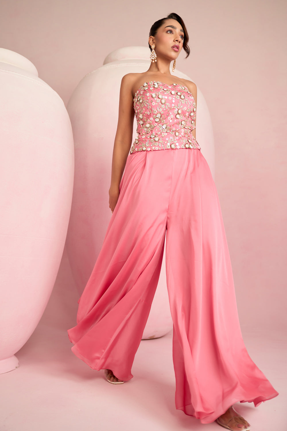 Pop Pink Corset Top & Skirt Set
