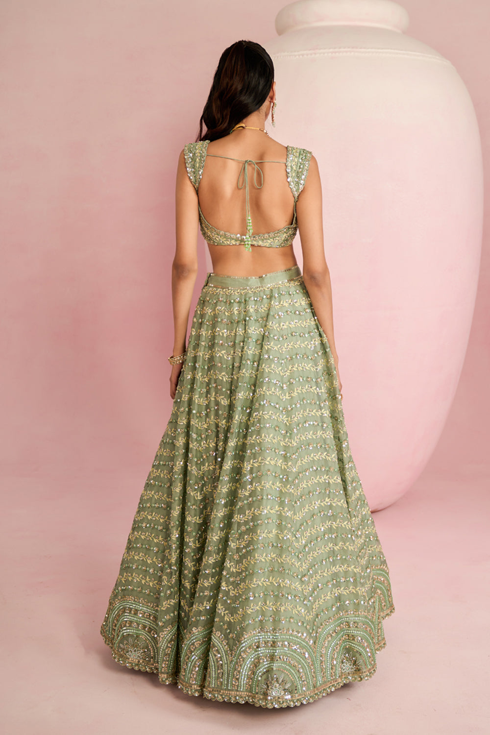 Sage Green Lehenga Set