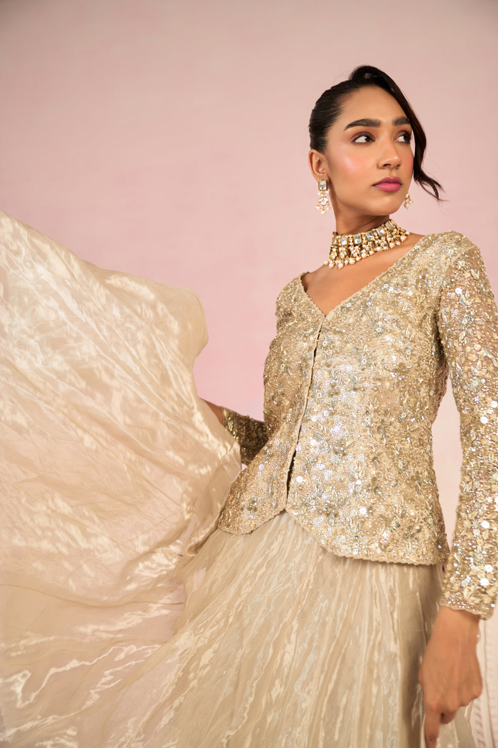 Ivory Jacket Set