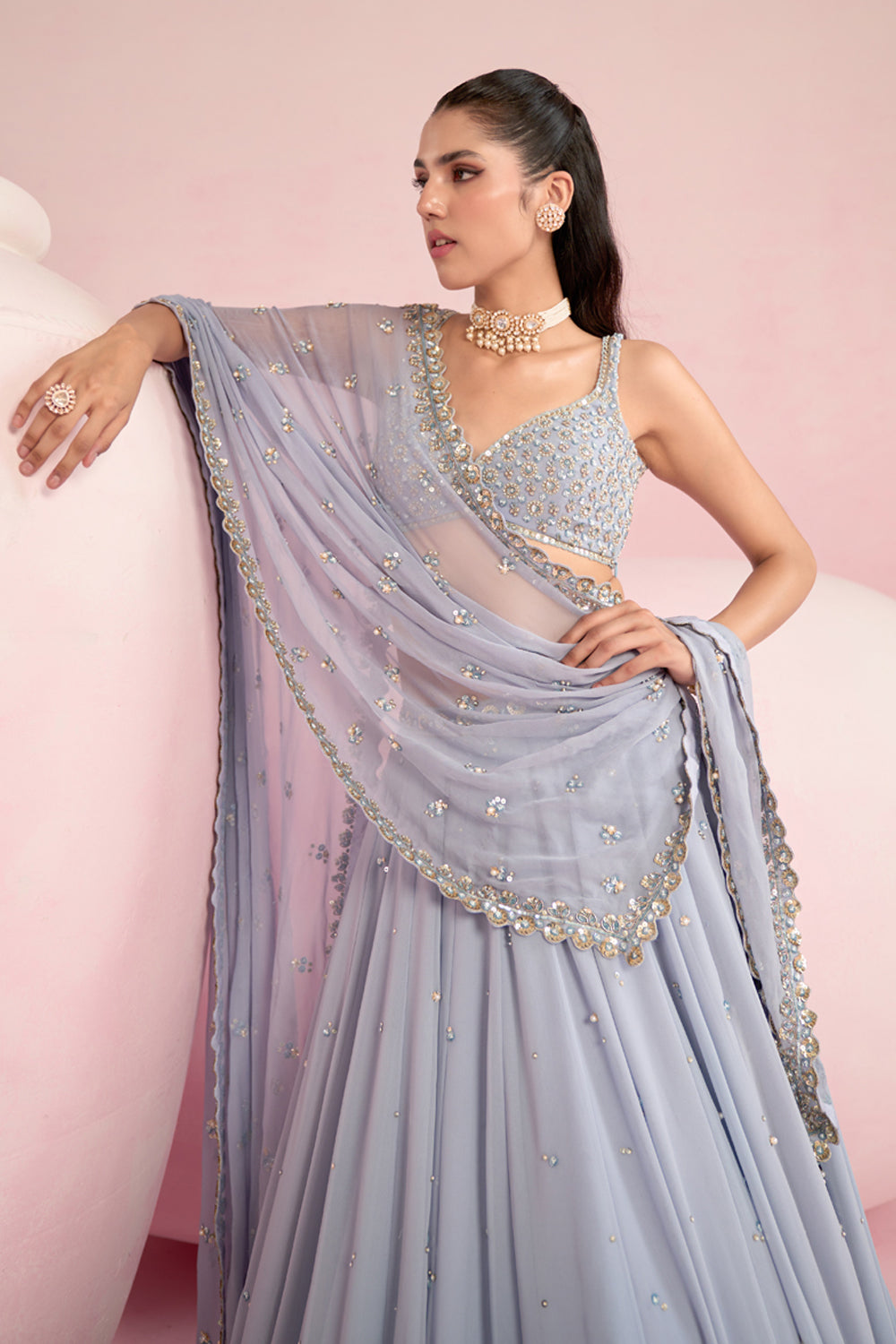 Blue Lehenga Set