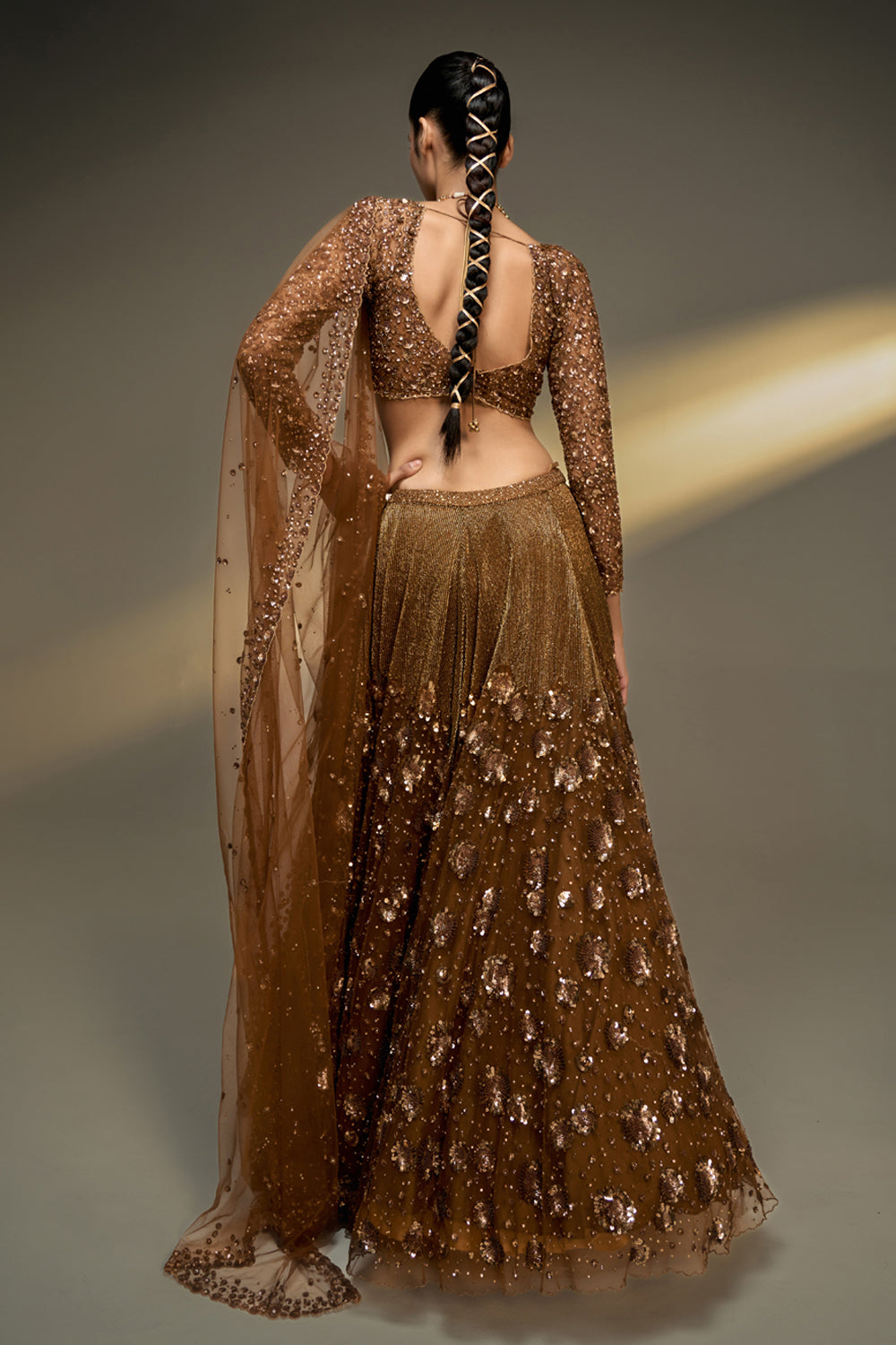 Copper Gold Lehenga Set