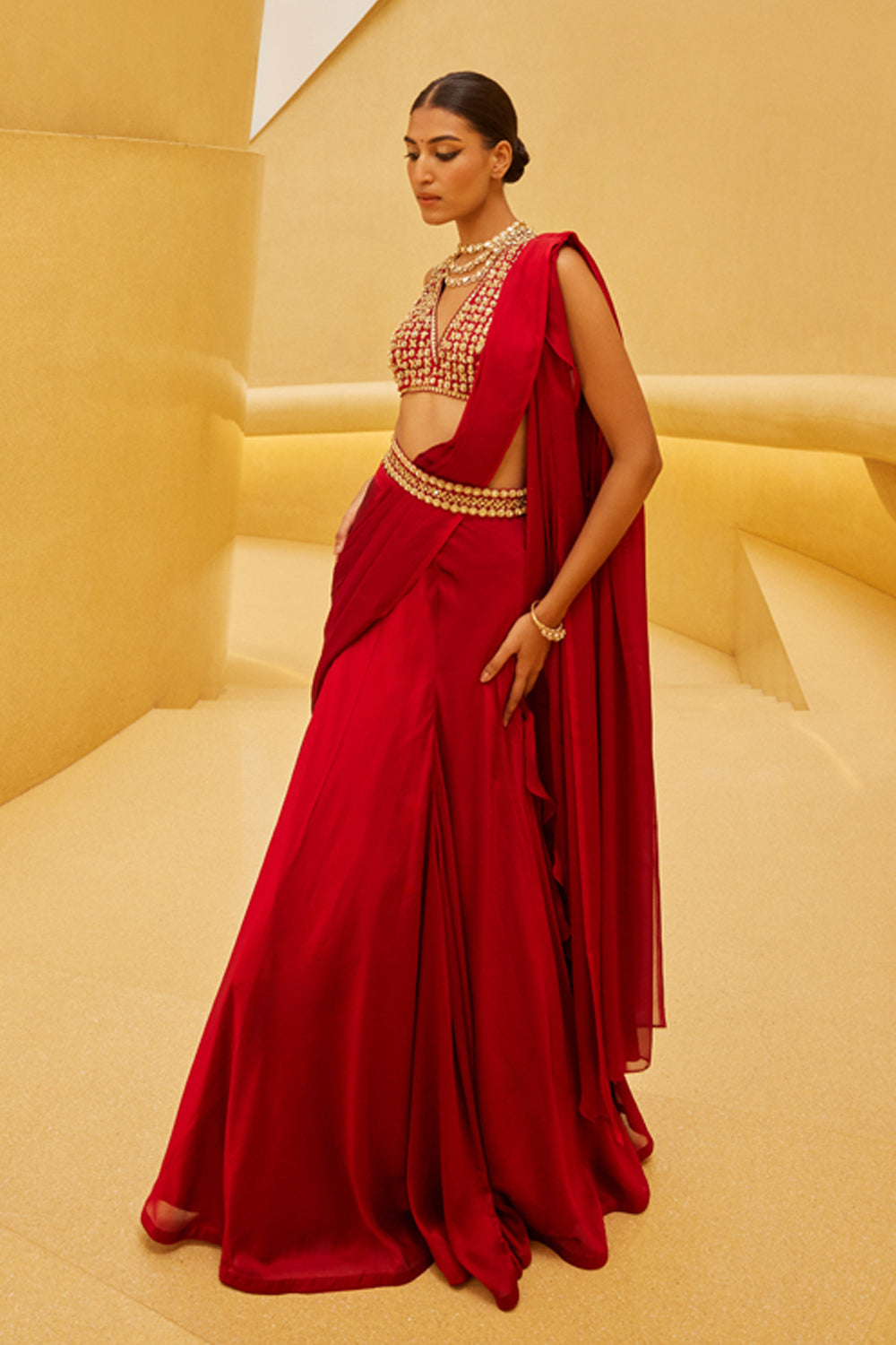 Red Saree
