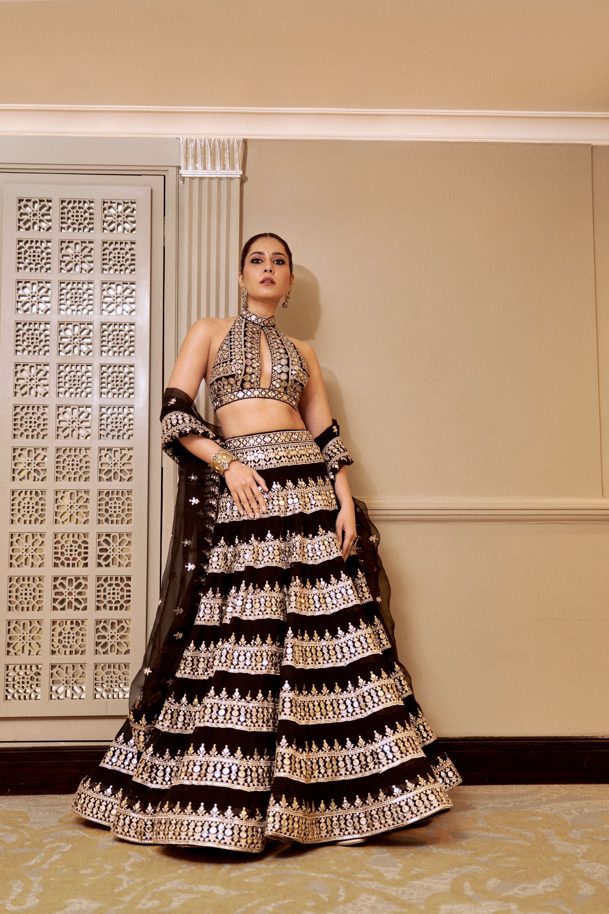 Rashi Khanna in Farheen Lehenga Set