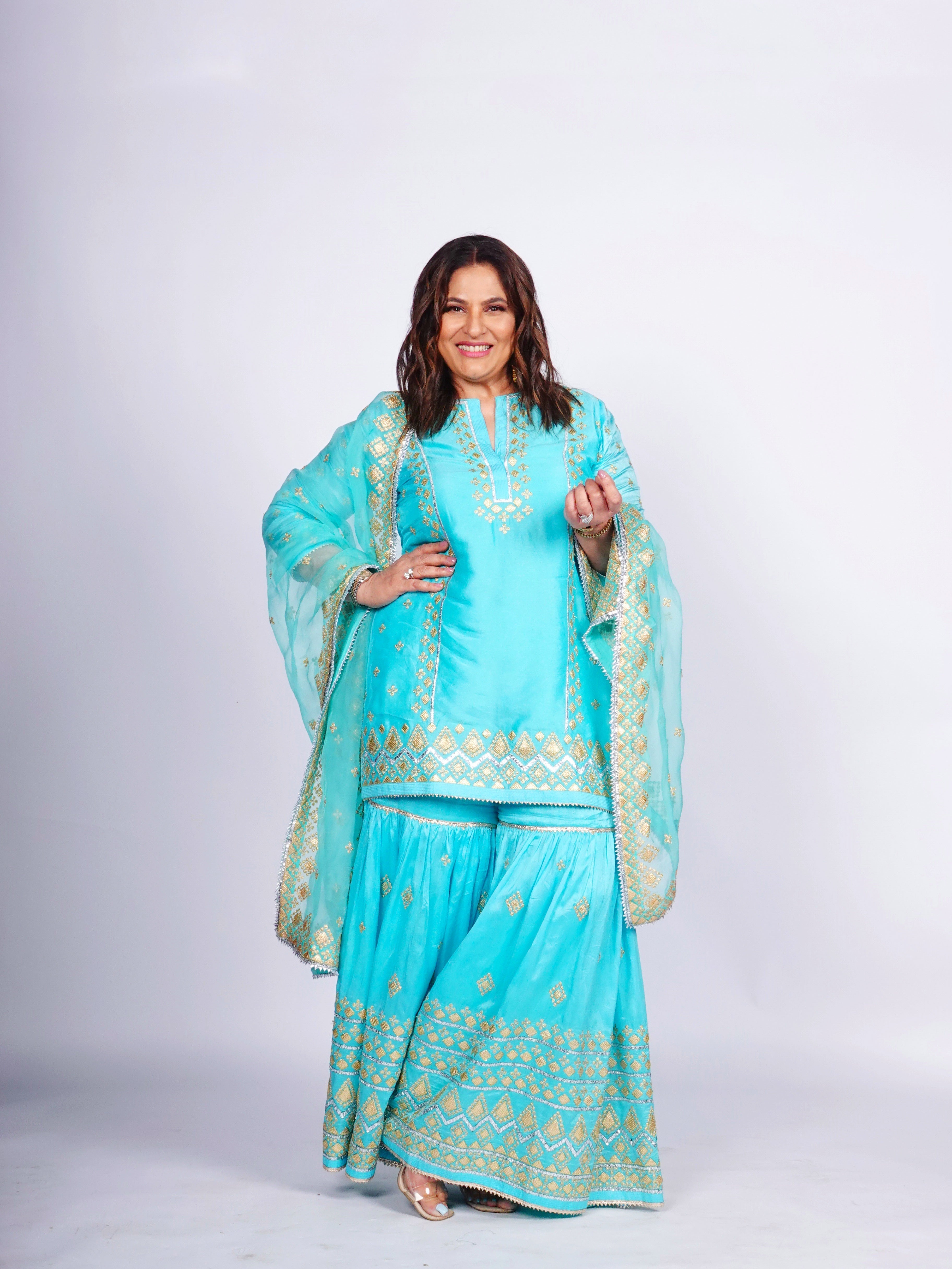 Archana Puransingh Shiddat Sharara Set