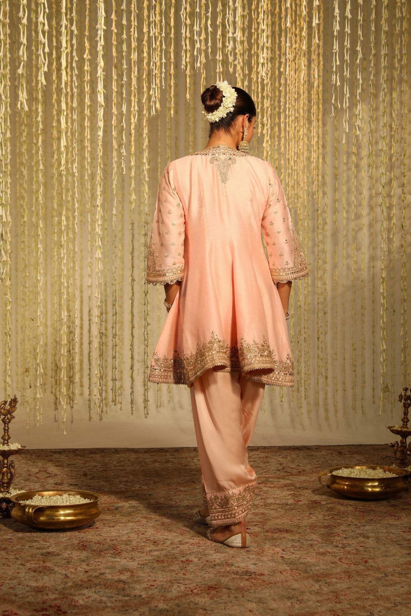 WARIZAH - ROSEPINK SHORT ANARKALI WITH SALWAR AND DUPATTA